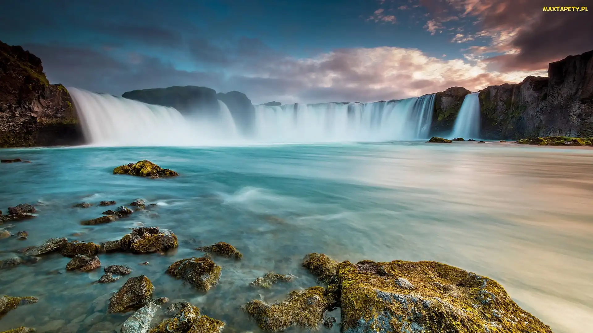 Islandia, Skały, Rzeka Skjalfandafljot, Wodospad Godafoss