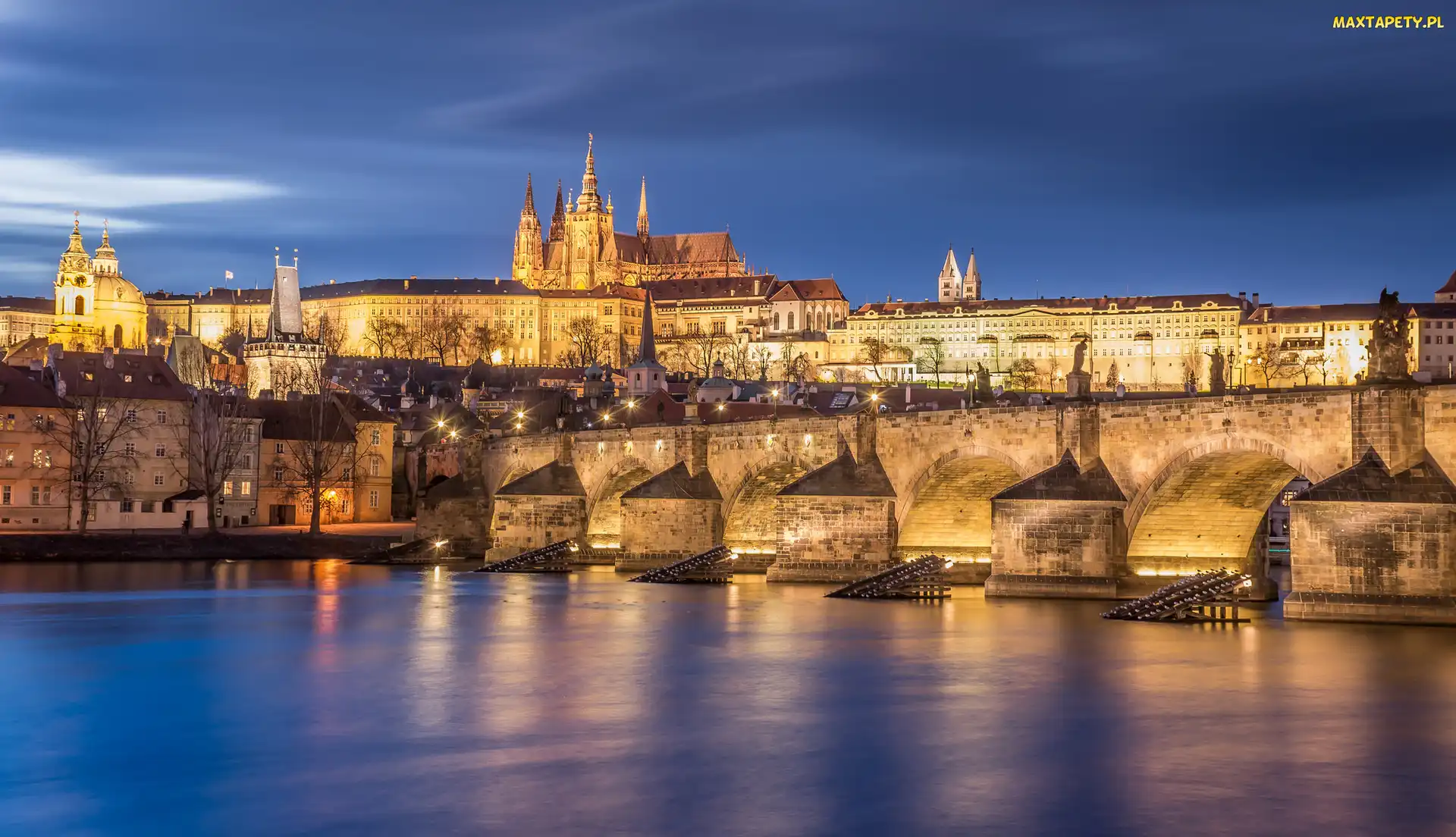 Praga, Rzeka, Zamek na Hradczanach, Most Karola, Czechy