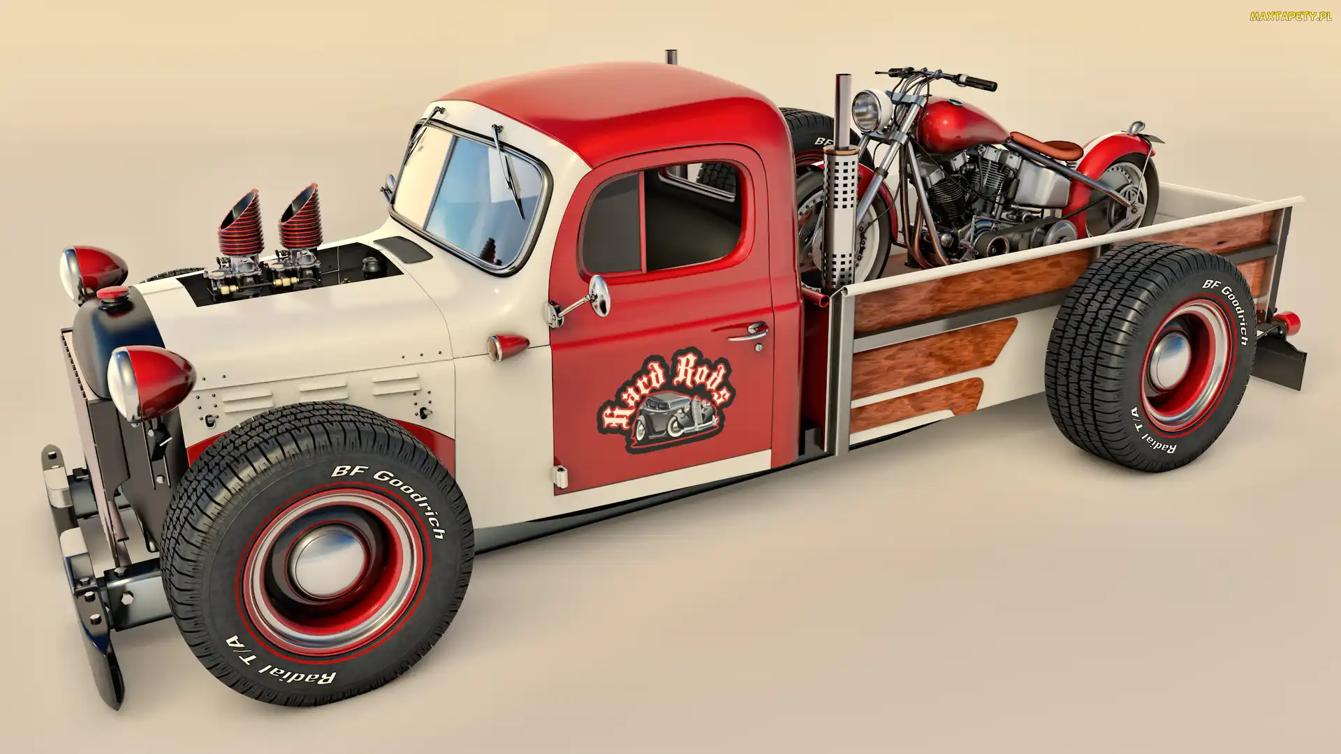 Zabytkowy, Motocykl, 1946, Dodge Power Wagon