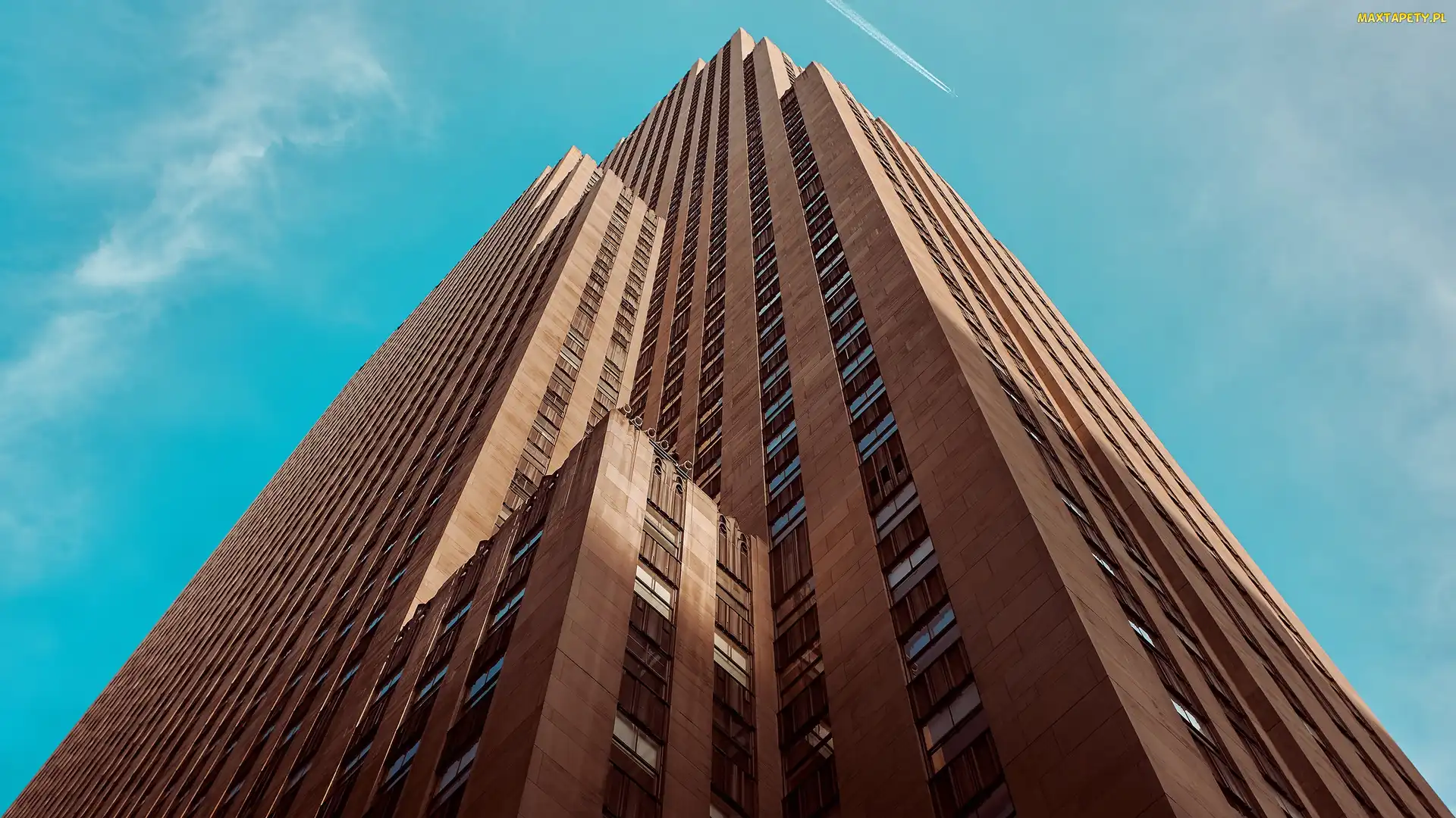 Wieżowiec, Budynek, Nowy Jork, Stany Zjednoczone, Manhattan, Rockefeller Center