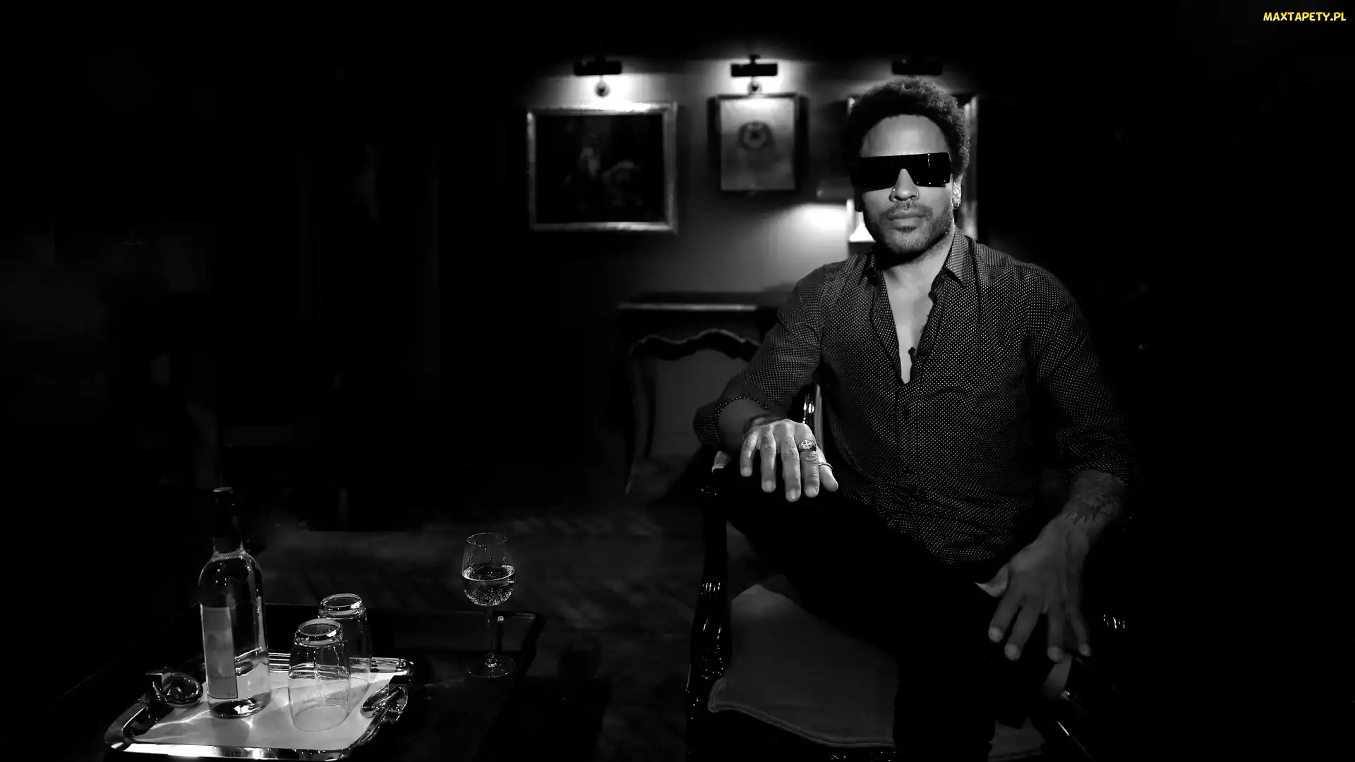 Czarno-Białe, Okulary, Lenny Kravitz, Kieliszek