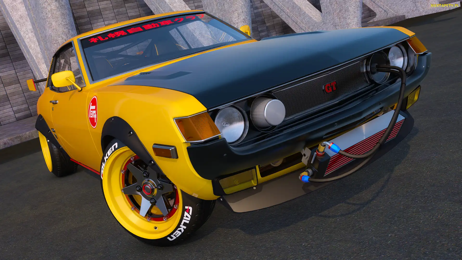Toyota Celica, 1974, Żółto-czarna