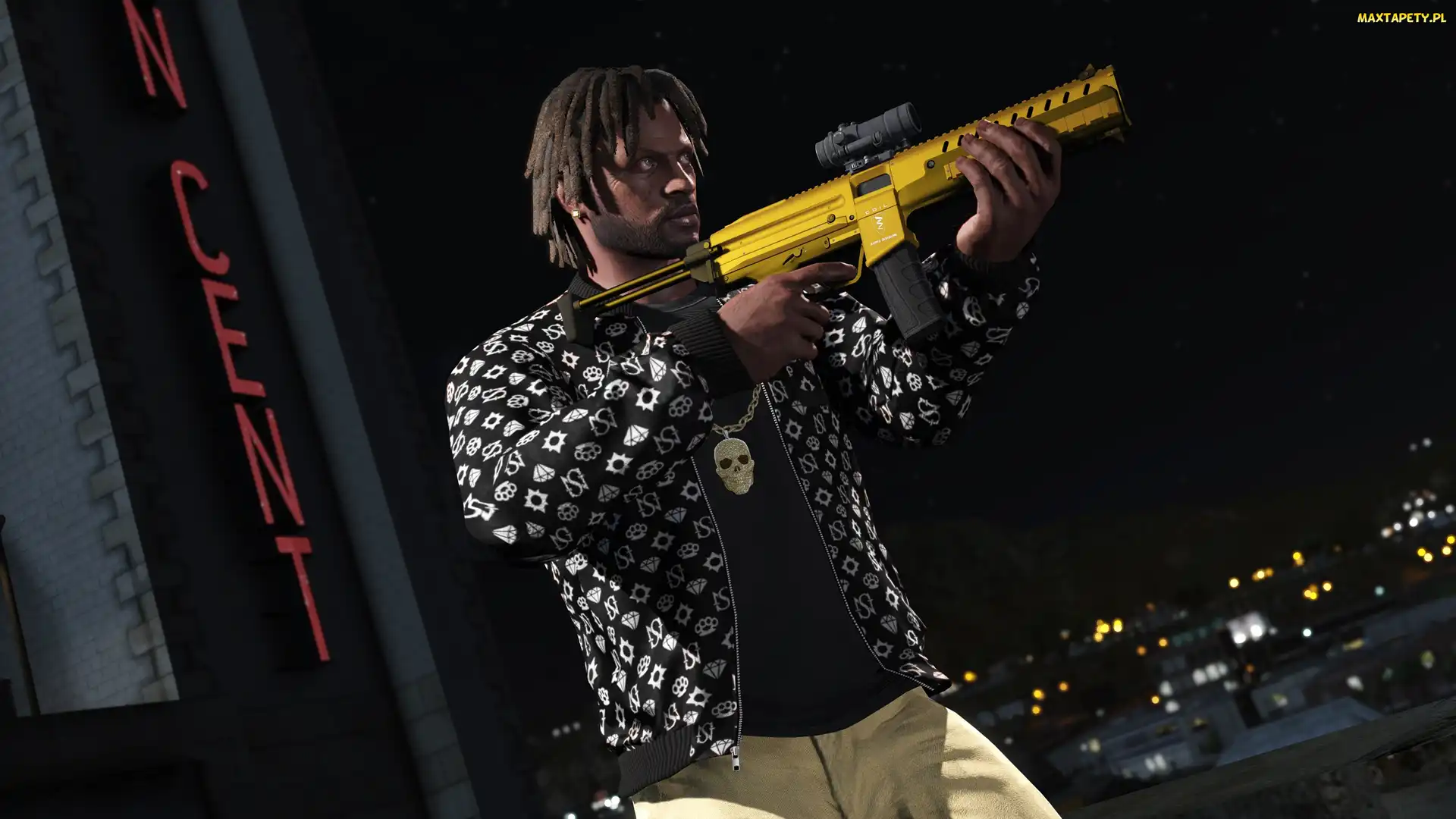 Grand Theft Auto V, Pistolet maszynowy Combat PDW, Mężczyzna, GTA 5, Gra