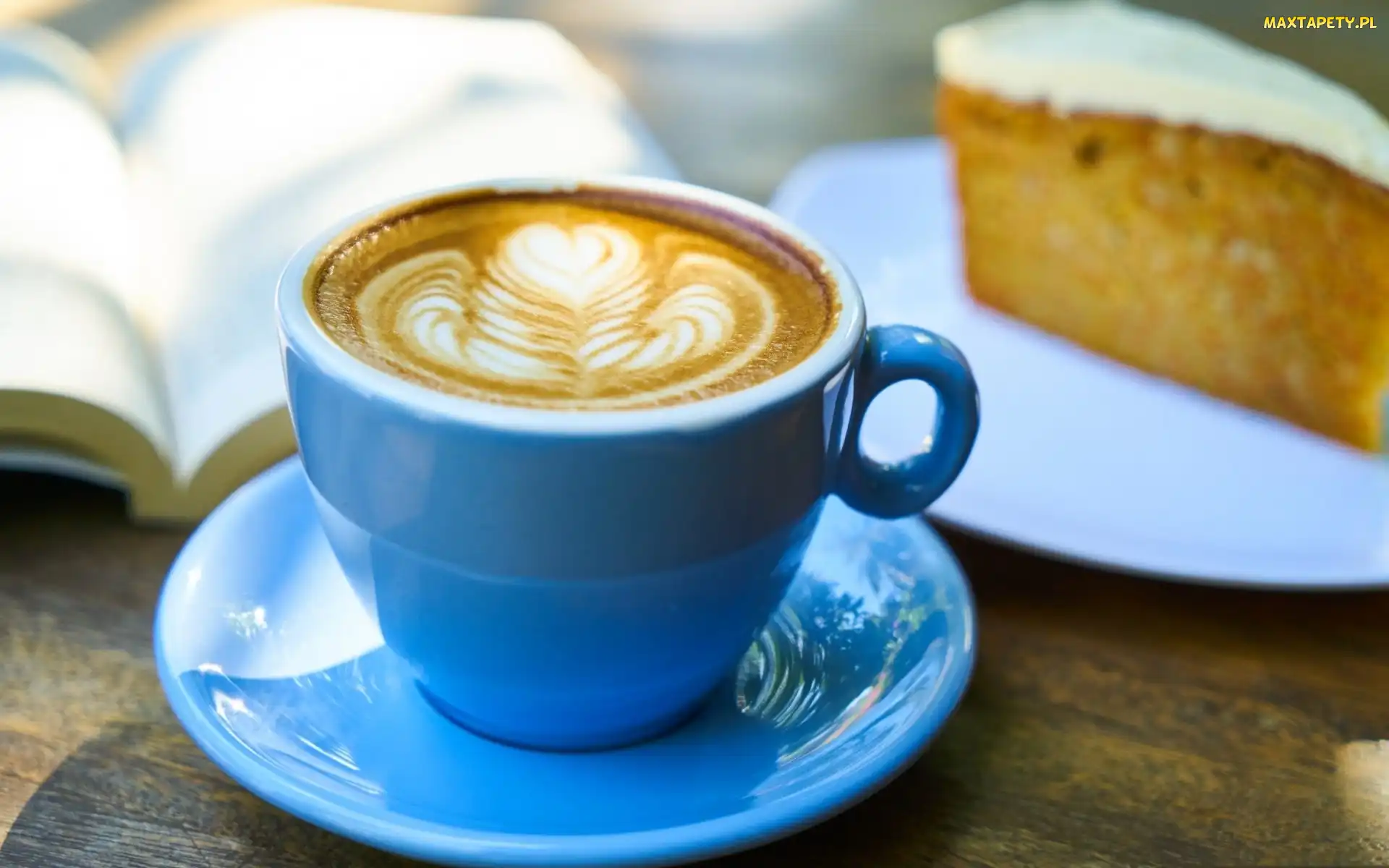 Ciasto, Filiżanka, Kawa, Cappuccino
