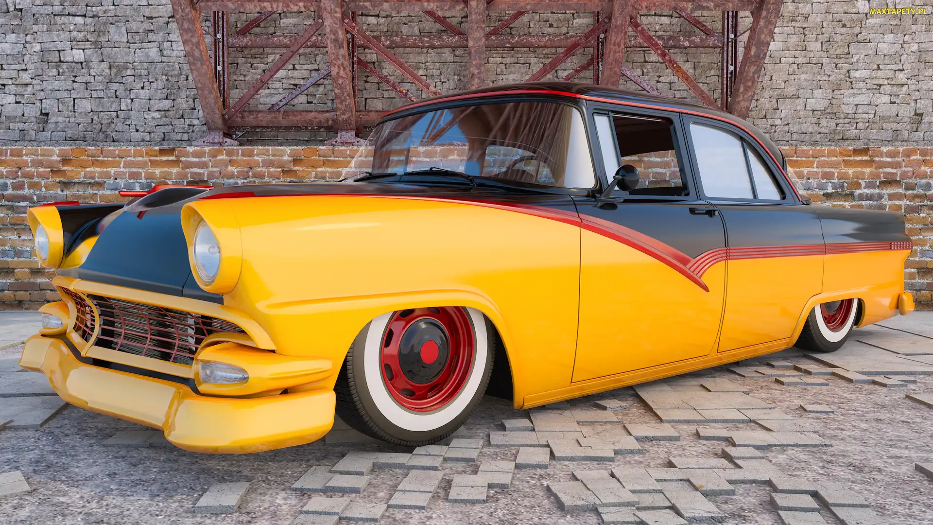 Bok, 1956, Zabytkowy, Ford Fairlane Town Sedan