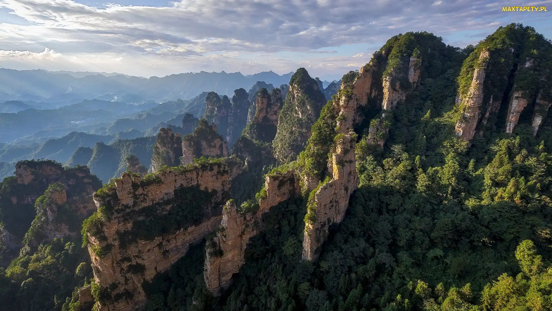 Skały, Rezerwat przyrody Wulingyuan, Prowincja Hunan, Lasy, Yangjiajie Scenic Area, Chiny, Góry Wuling Shan