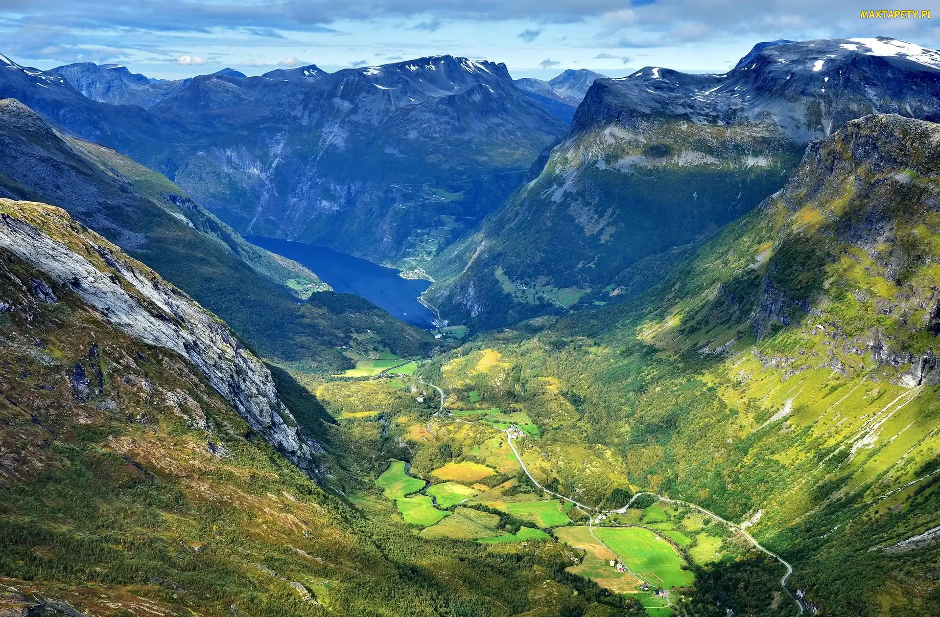 Fiord Geirangerfjord, Drogi, Dolina, Góry, Norwegia
