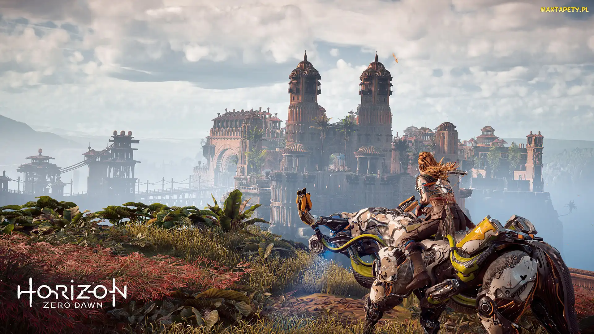 Budowle, Maszyna, Horizon Zero Dawn, Gra, Postać, Aloy
