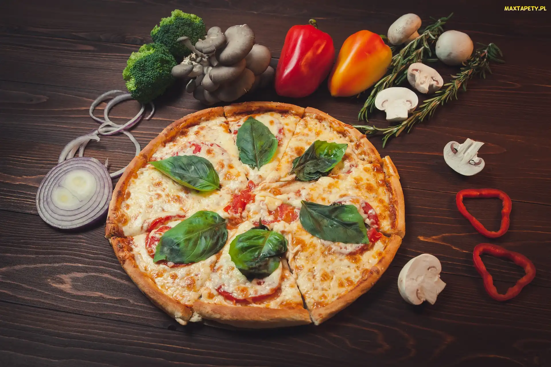 Papryka, Pieczarki, Pizza