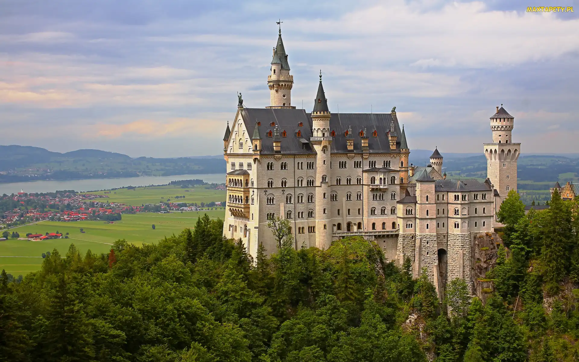 Wzgórze, Zamek Neuschwanstein, Niemcy, Gmina Schwangau