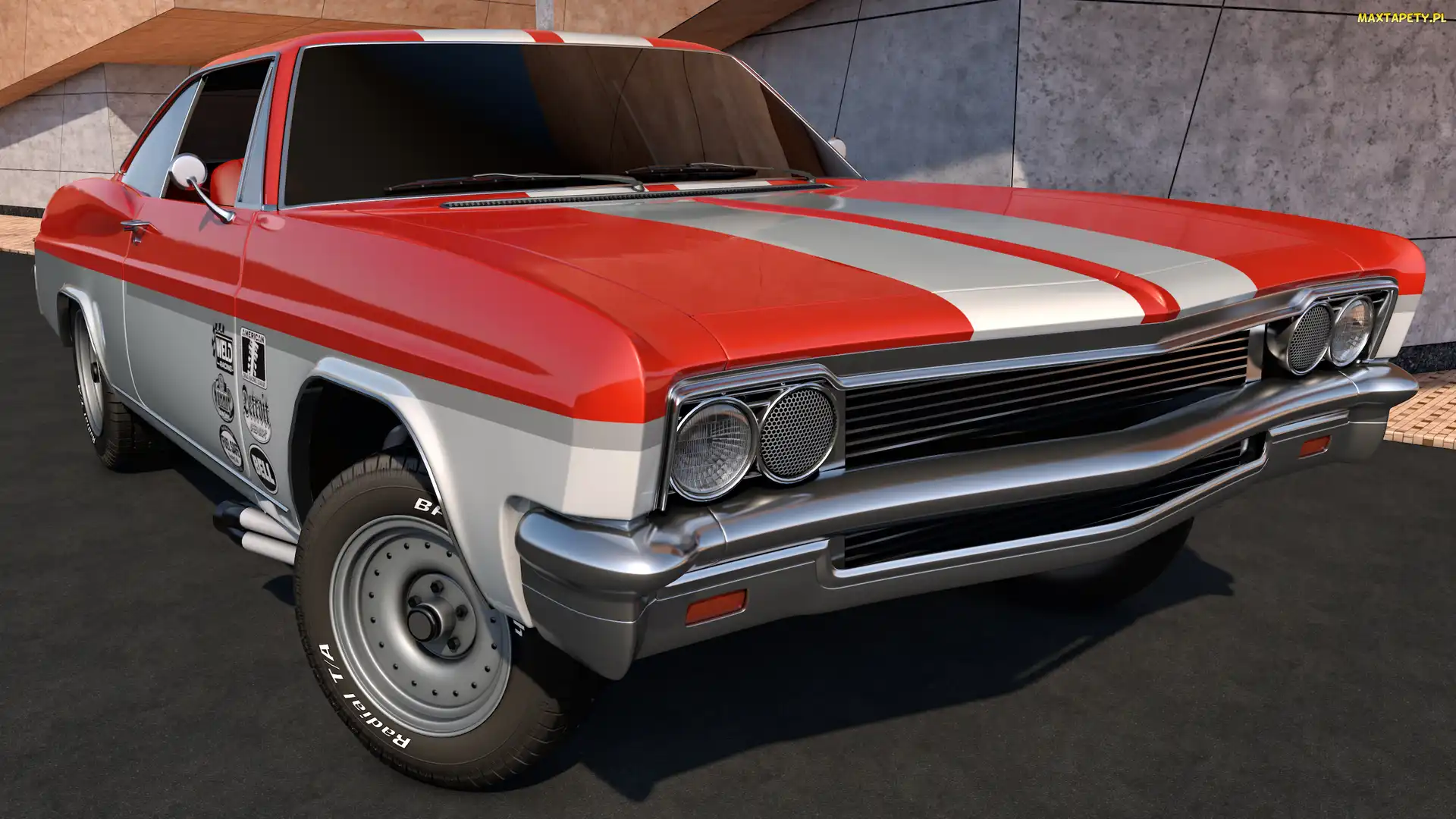 Przód, 1966, Zabytkowy, Chevrolet Impala SS Sport Coupe