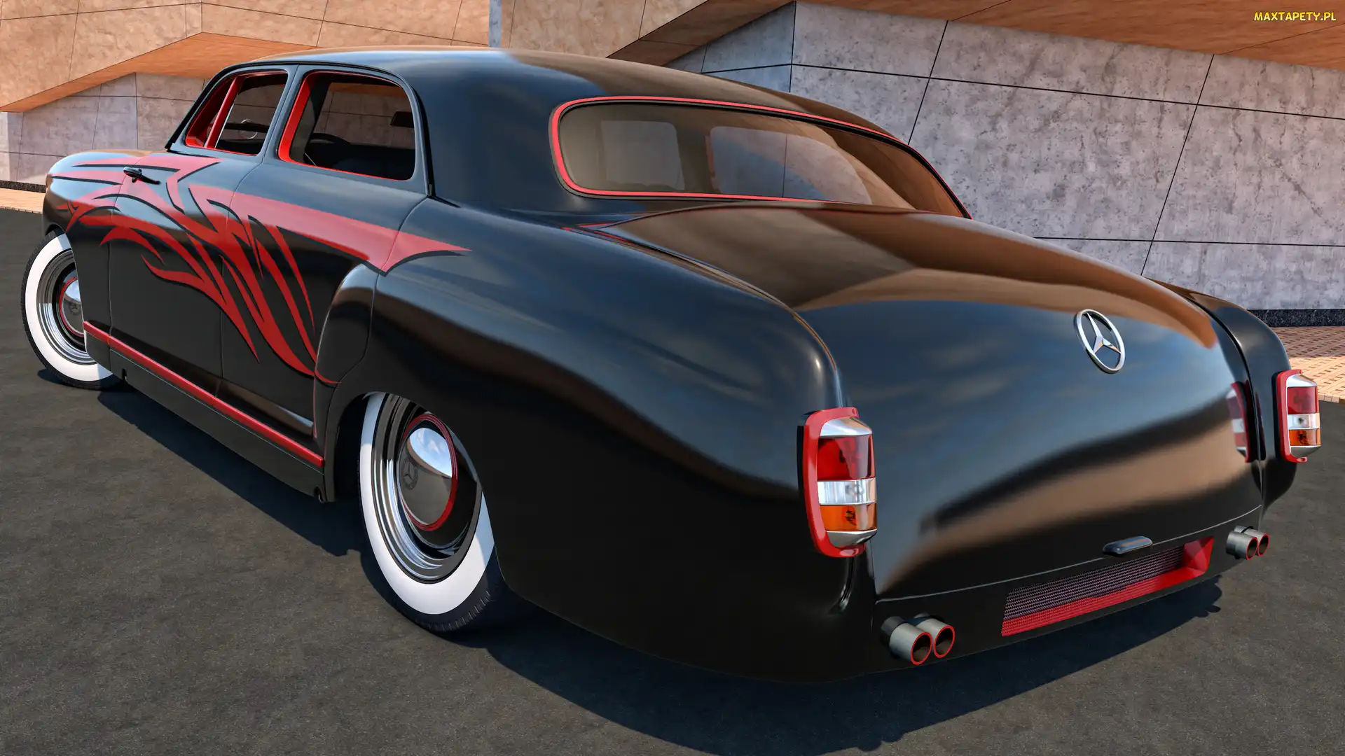 Sedan, Zabytkowy, Mercedes-Benz W120, 1953, Mercedes-Benz 180