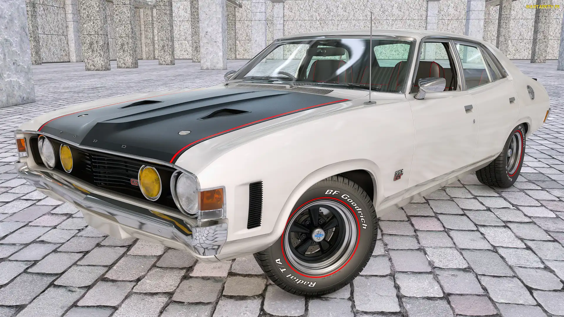 Ford Falcon XA, 1972, Biało-czarny