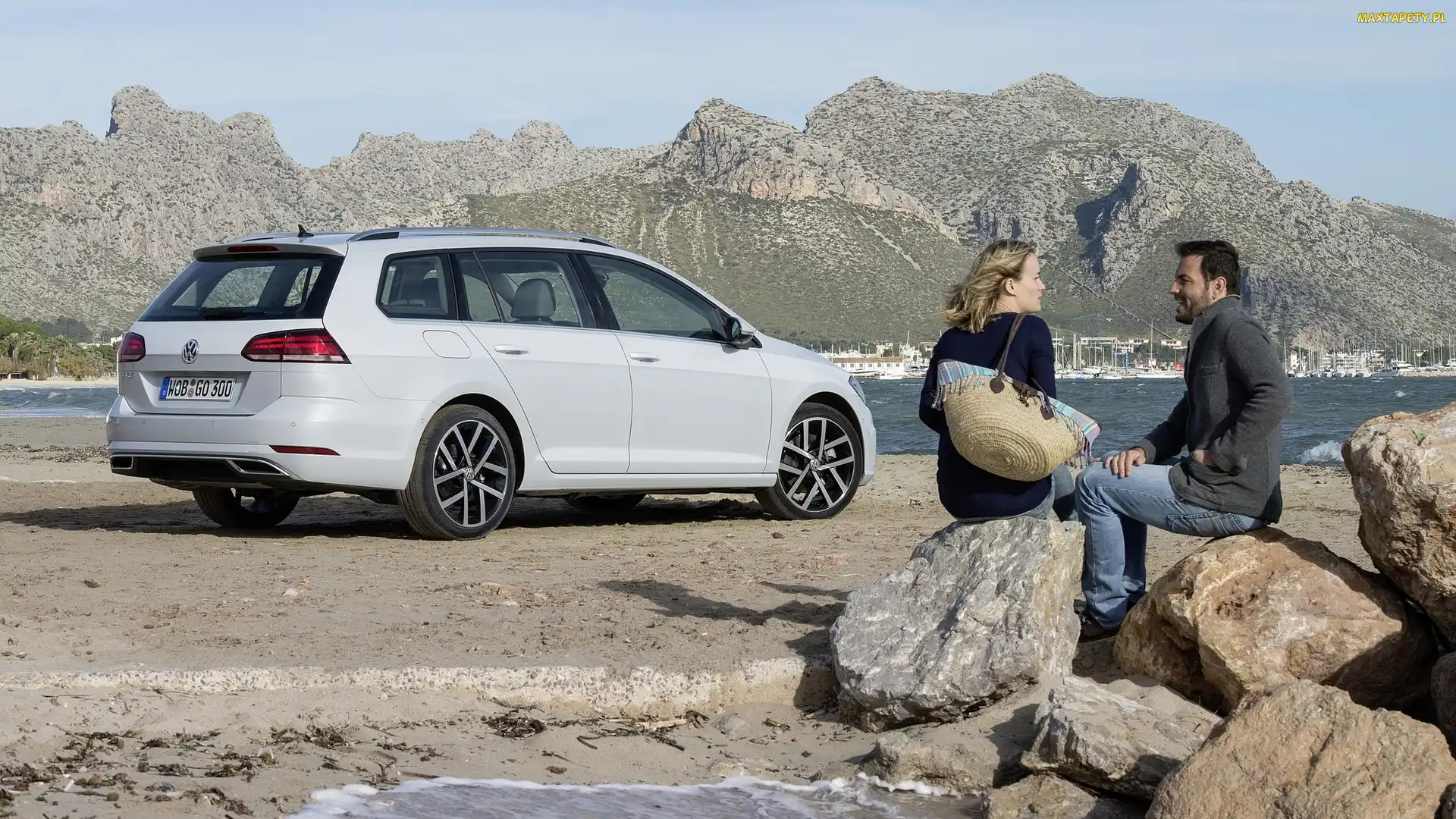 Kamienie, Mężczyzna, Fecelift, Volkswagen Golf 7, 2017, Kobieta