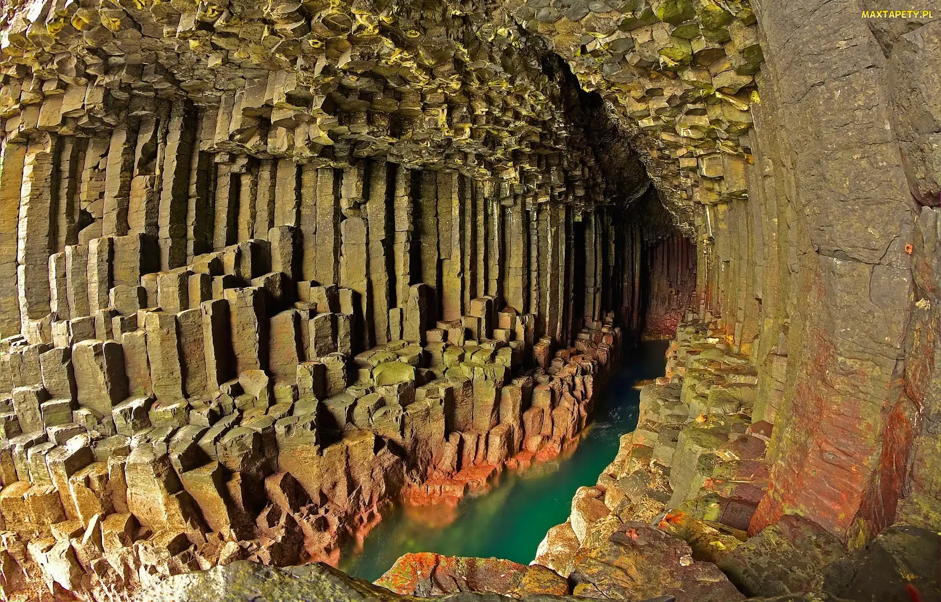 Grota Fingala, Wyspa Staffa, Skały, Bazaltowe, Kolumny, Szkocja