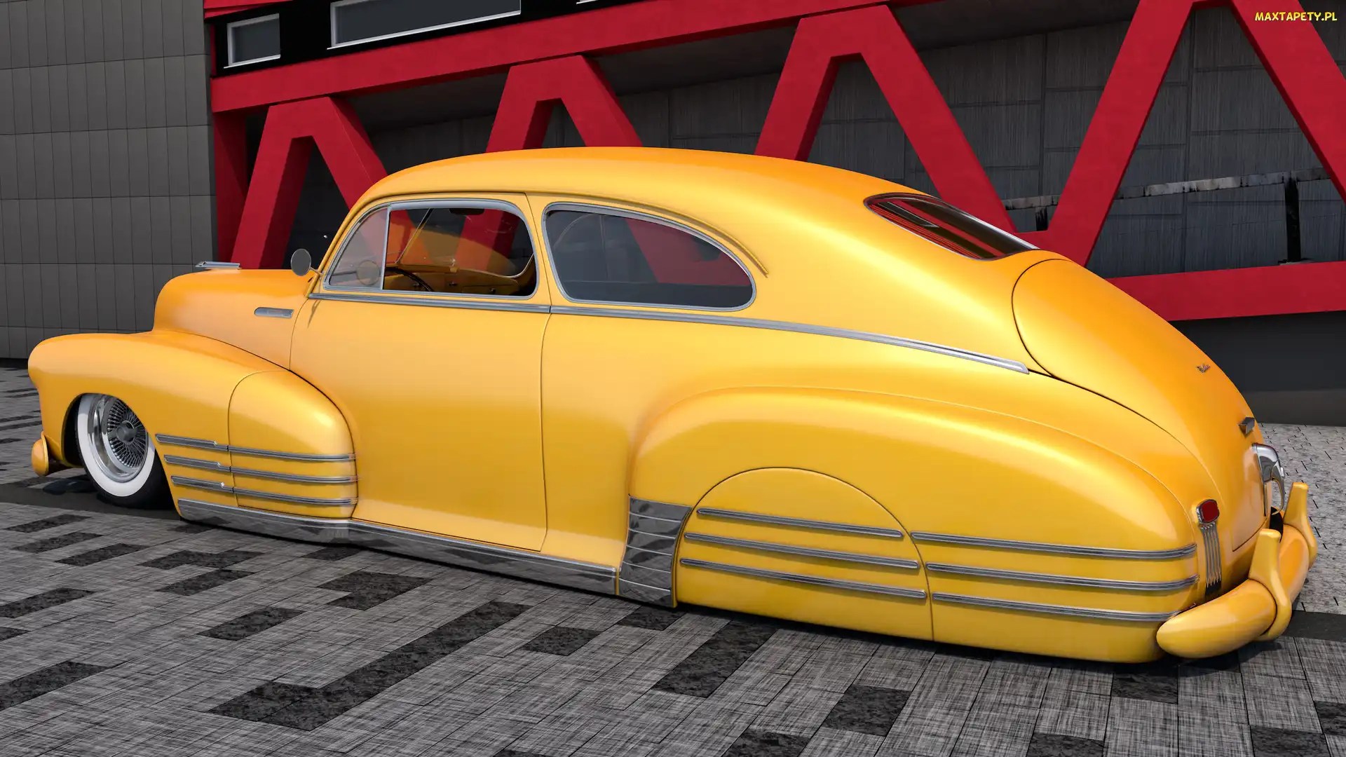 Chevrolet Fleetline, 3D, Zabytkowy, 1948, Żółty