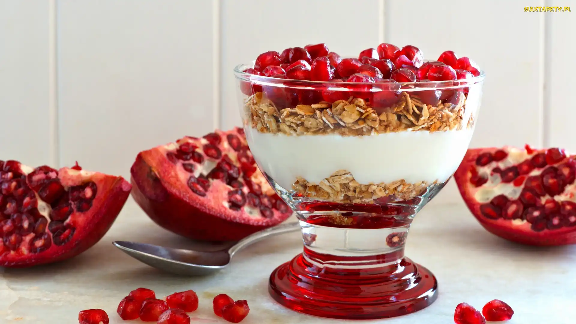 Śniadanie, Granaty, Jogurt, Musli