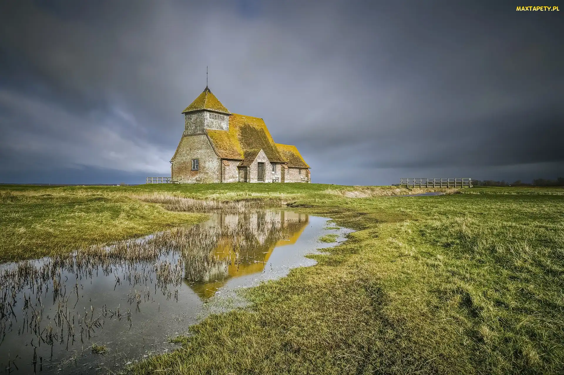 Kościół, Anglia, Moczary Romney, Bagna