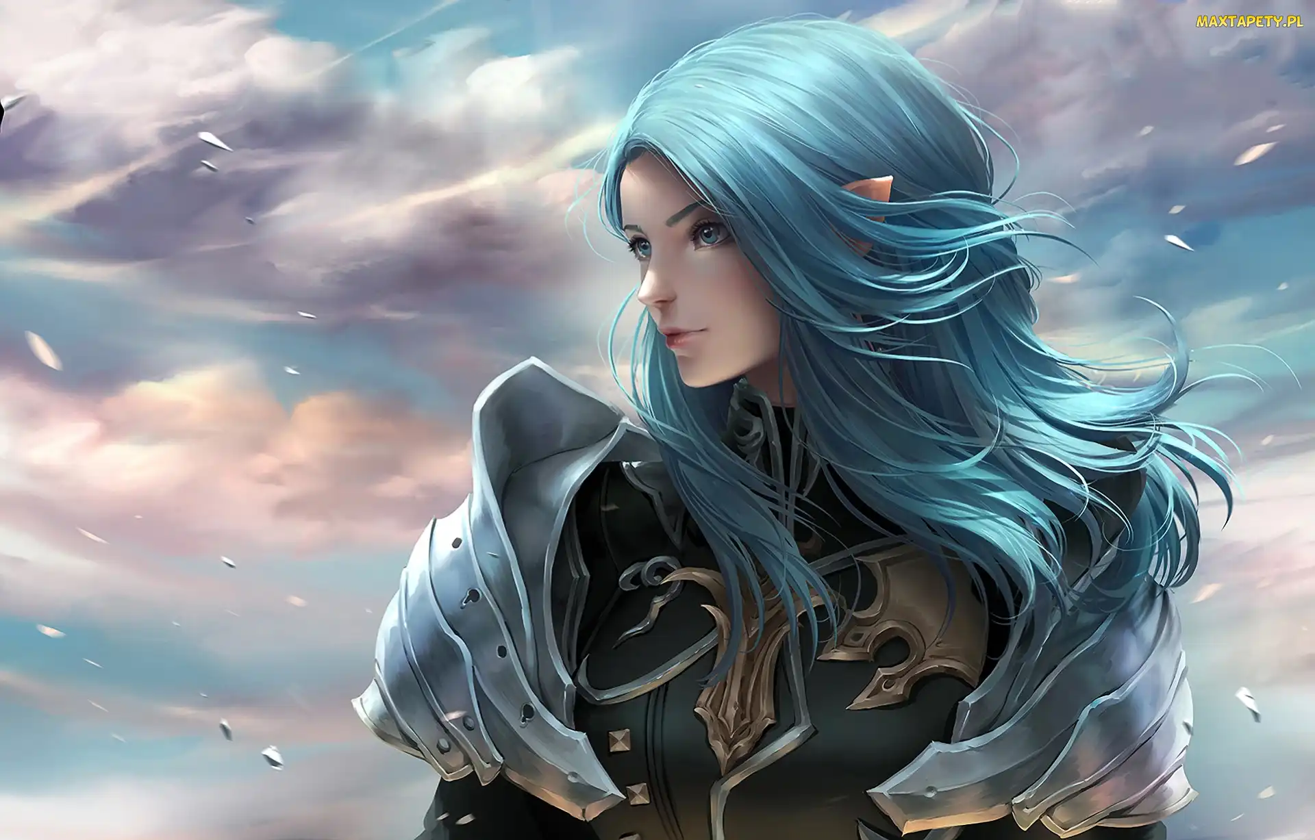 Zielone, Fantasy, Elf, Włosy, Dziewczyna