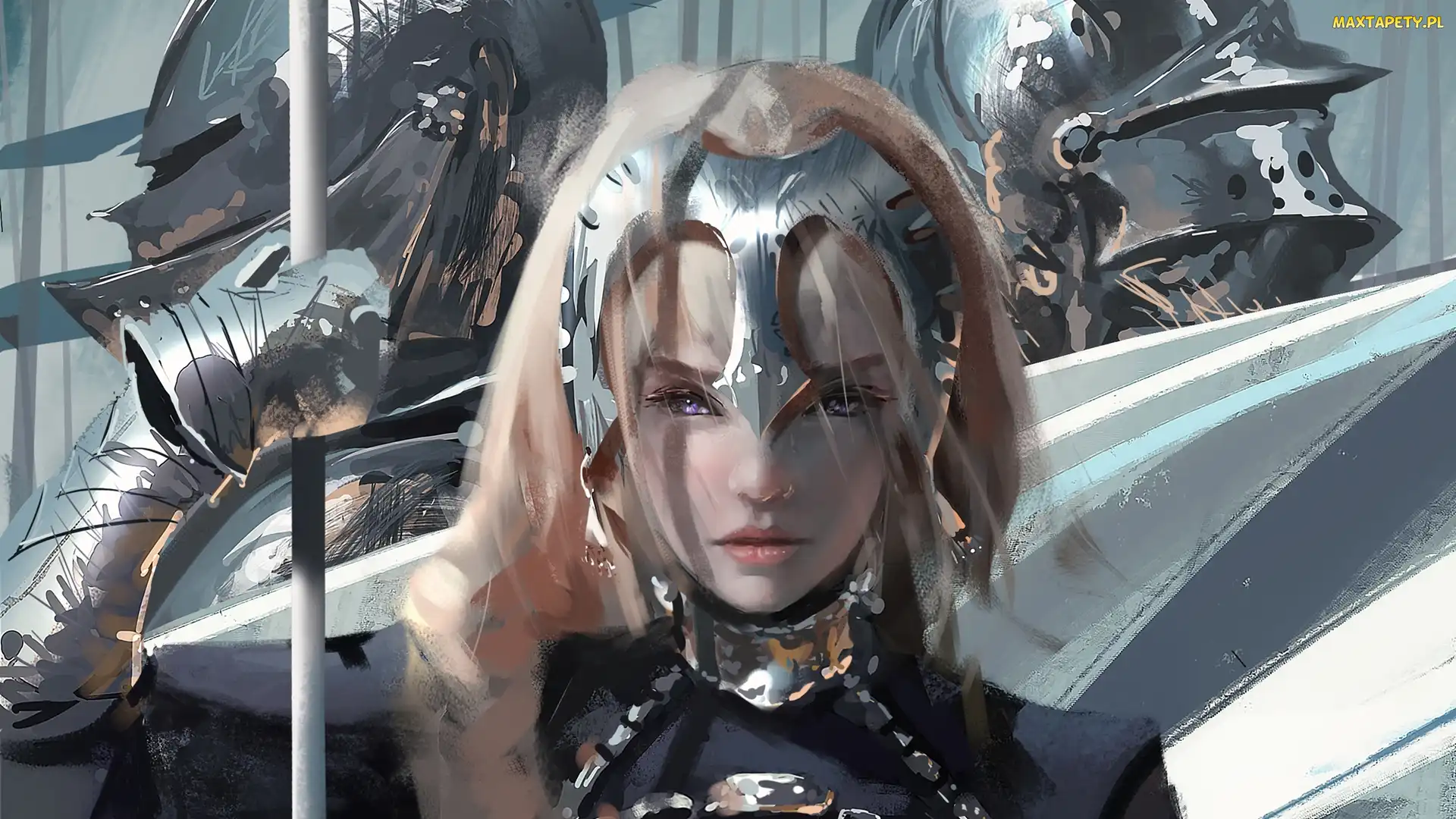 Rycerze, Wojowniczka, Digital Art, Dziewczyna