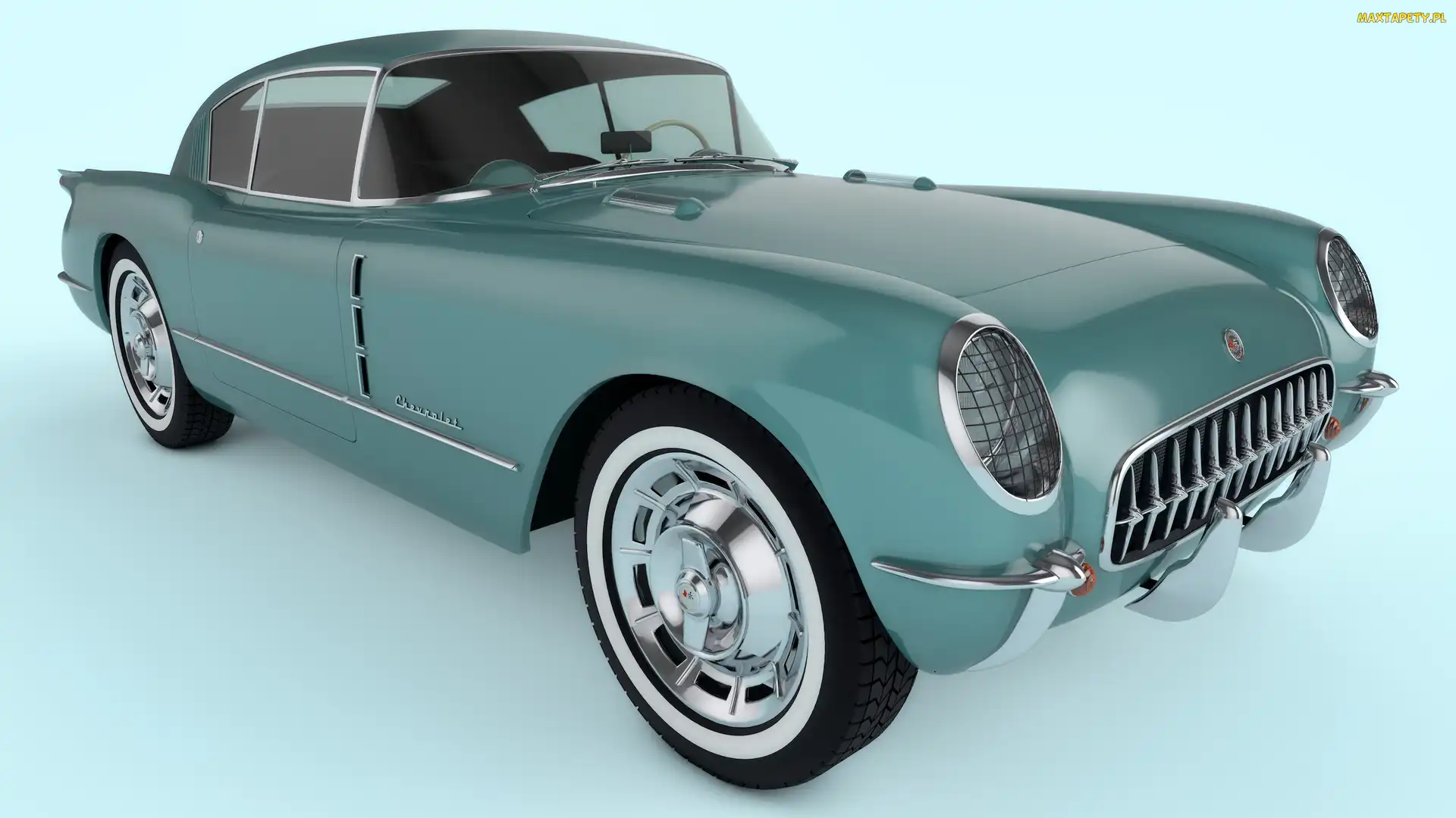 3D, Zabytkowy, Chevrolet Corvette Corvair Concept, 1954