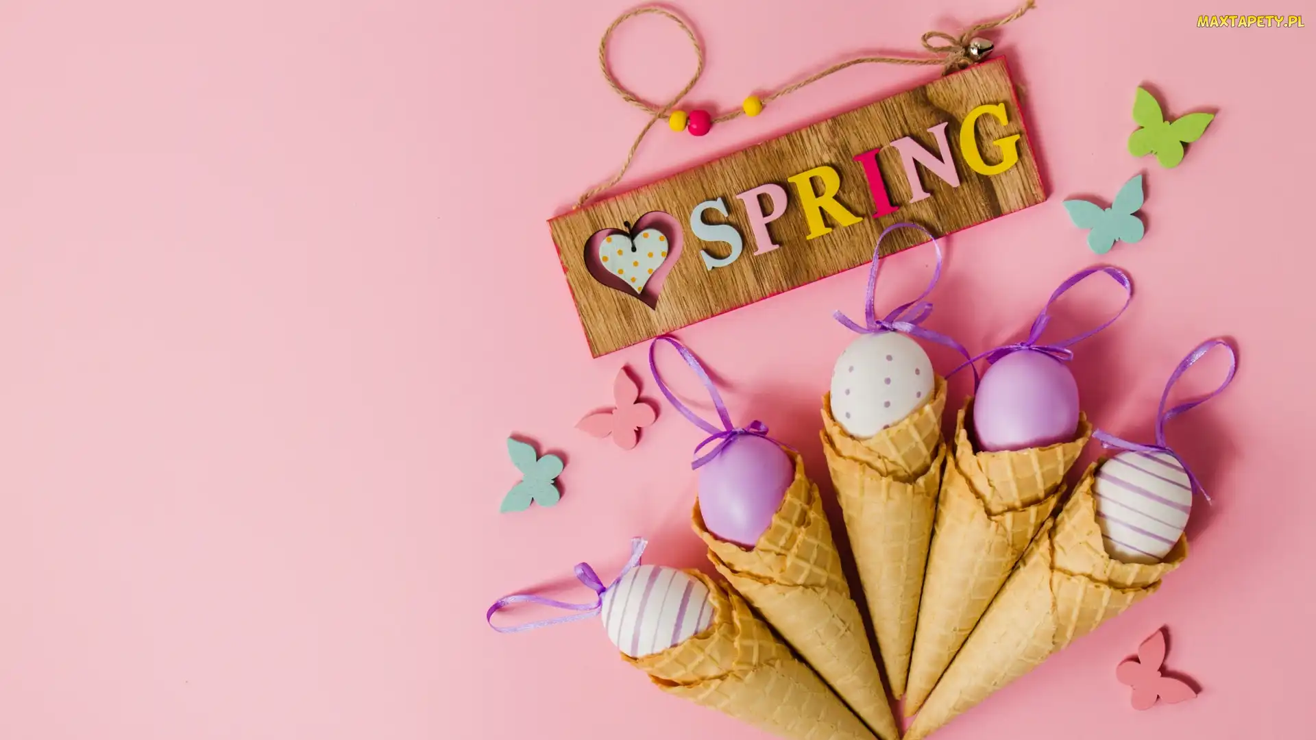 Pisanki, Wafelki, Spring, Napis, Wielkanoc
