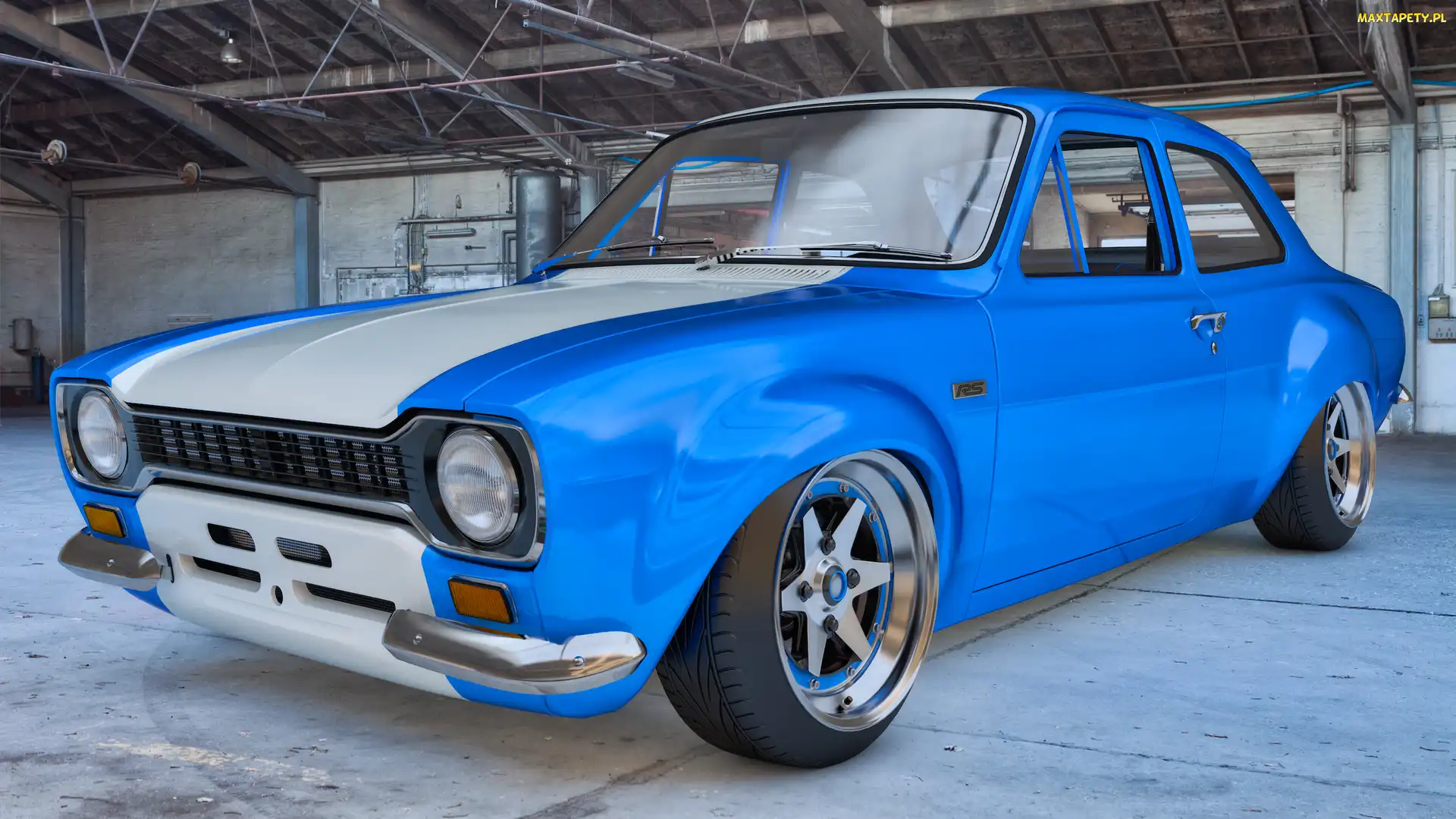 Niebieski, 1973, Ford Escort RS1600