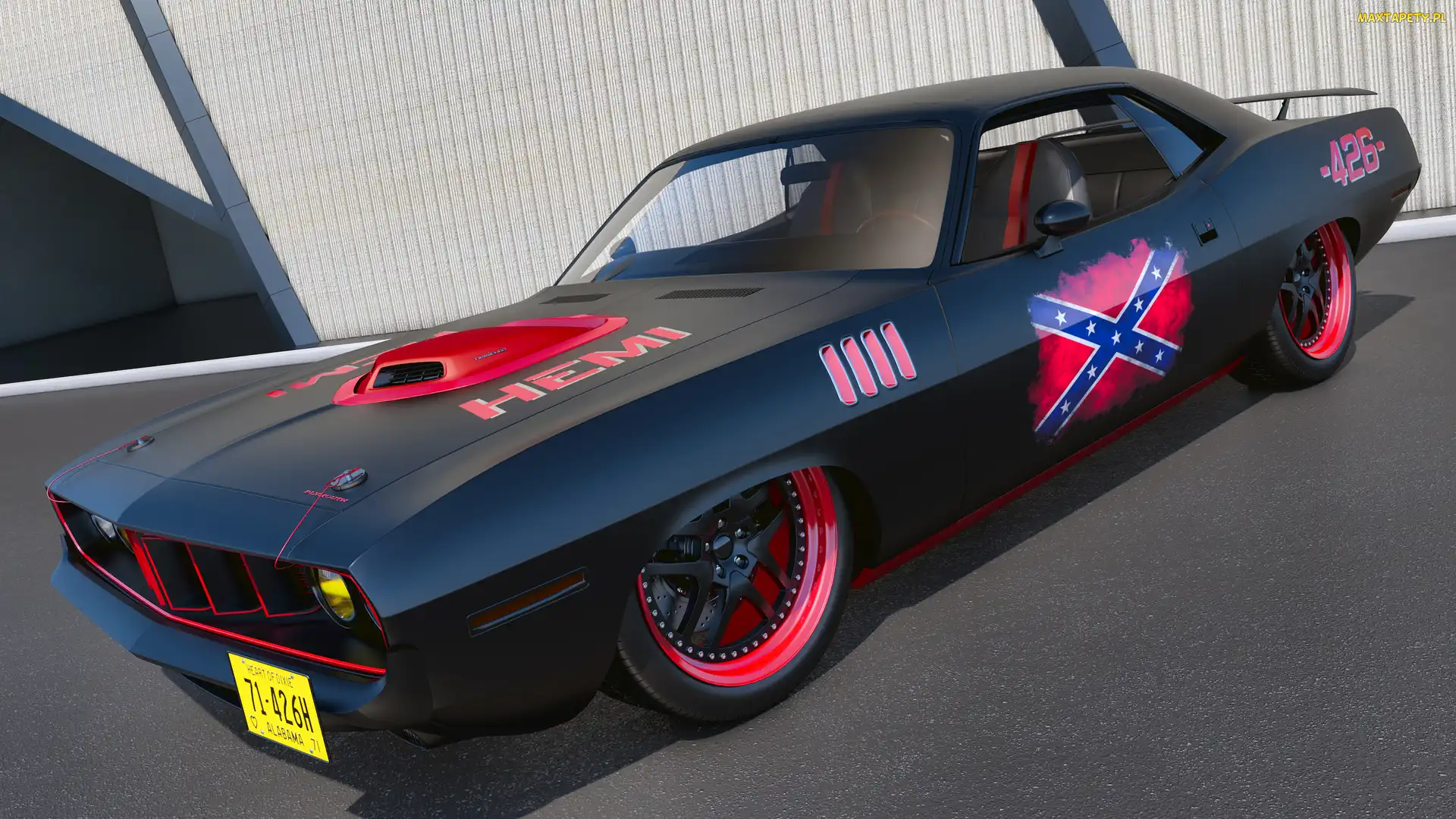 3D, 1971, Zabytkowy, Plymouth Cuda 426