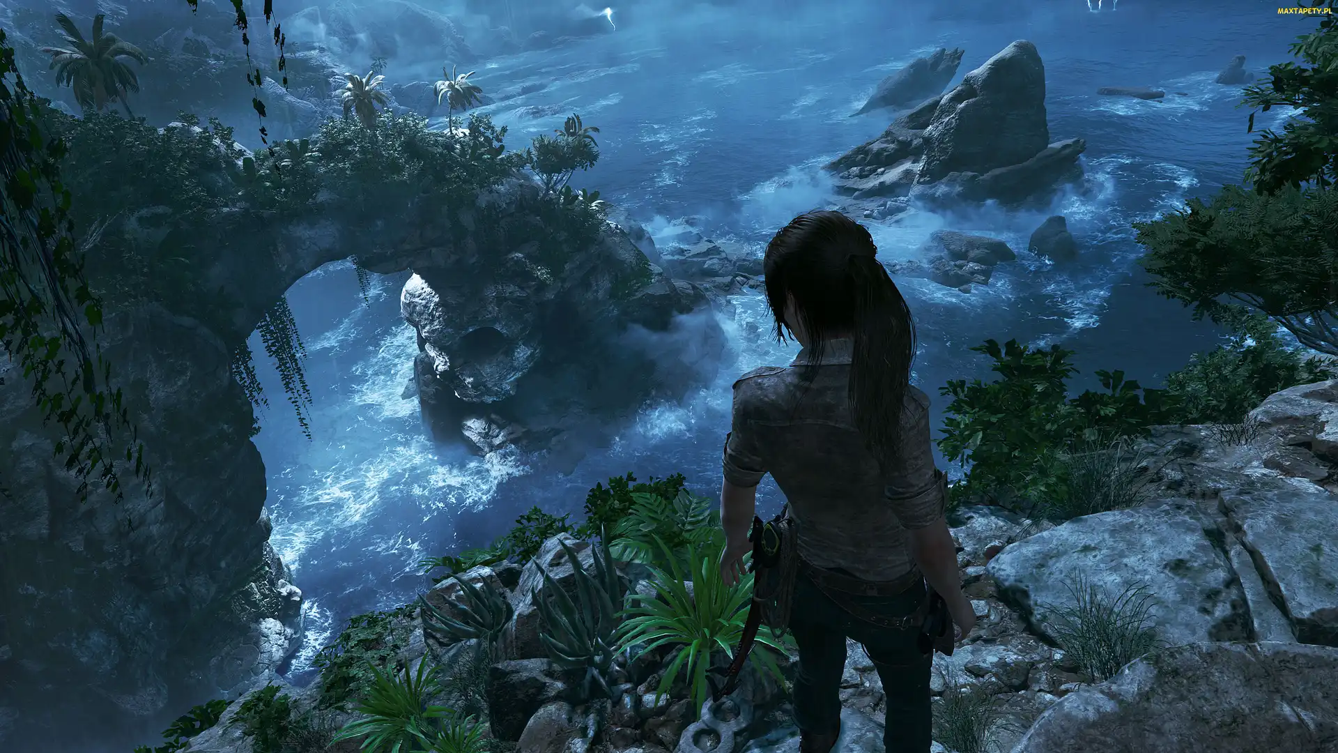Shadow of the Tomb Raider, Skały, Lara Croft, Tomb Raider 2018, Gra