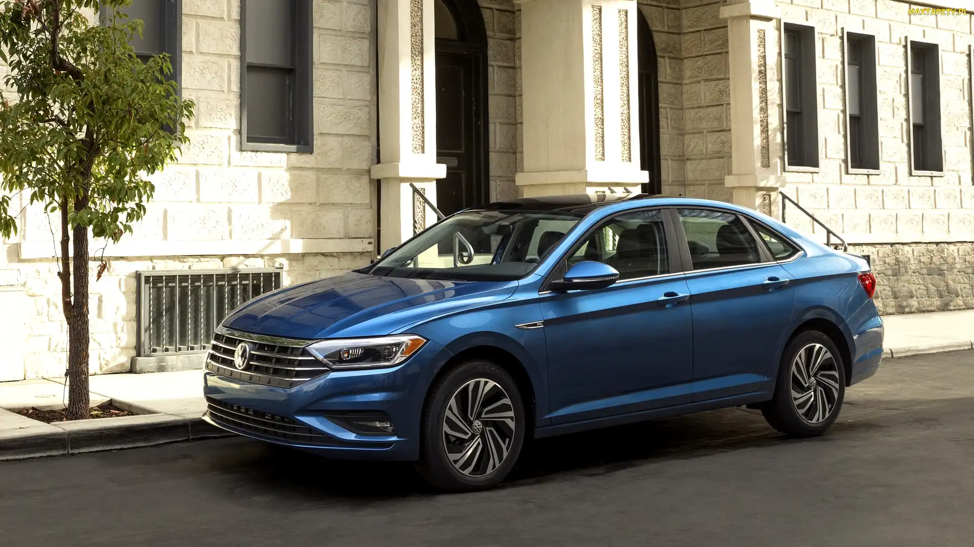 Budynek, 2019, Niebieski, Volkswagen Jetta