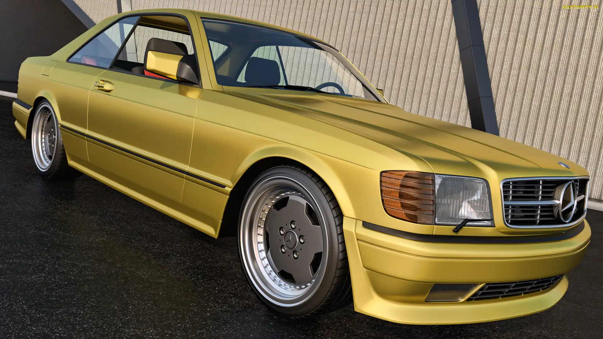 Mercedes Benz 560 SEC AMG, Żółty