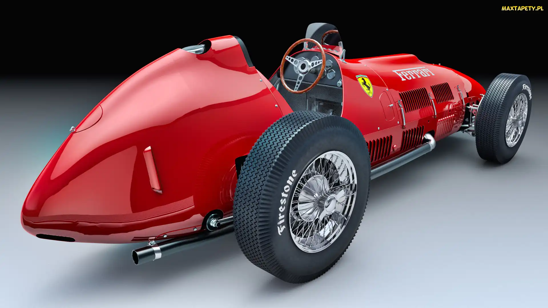 Zabytkowy, 1952, Czerwone, Ferrari 375