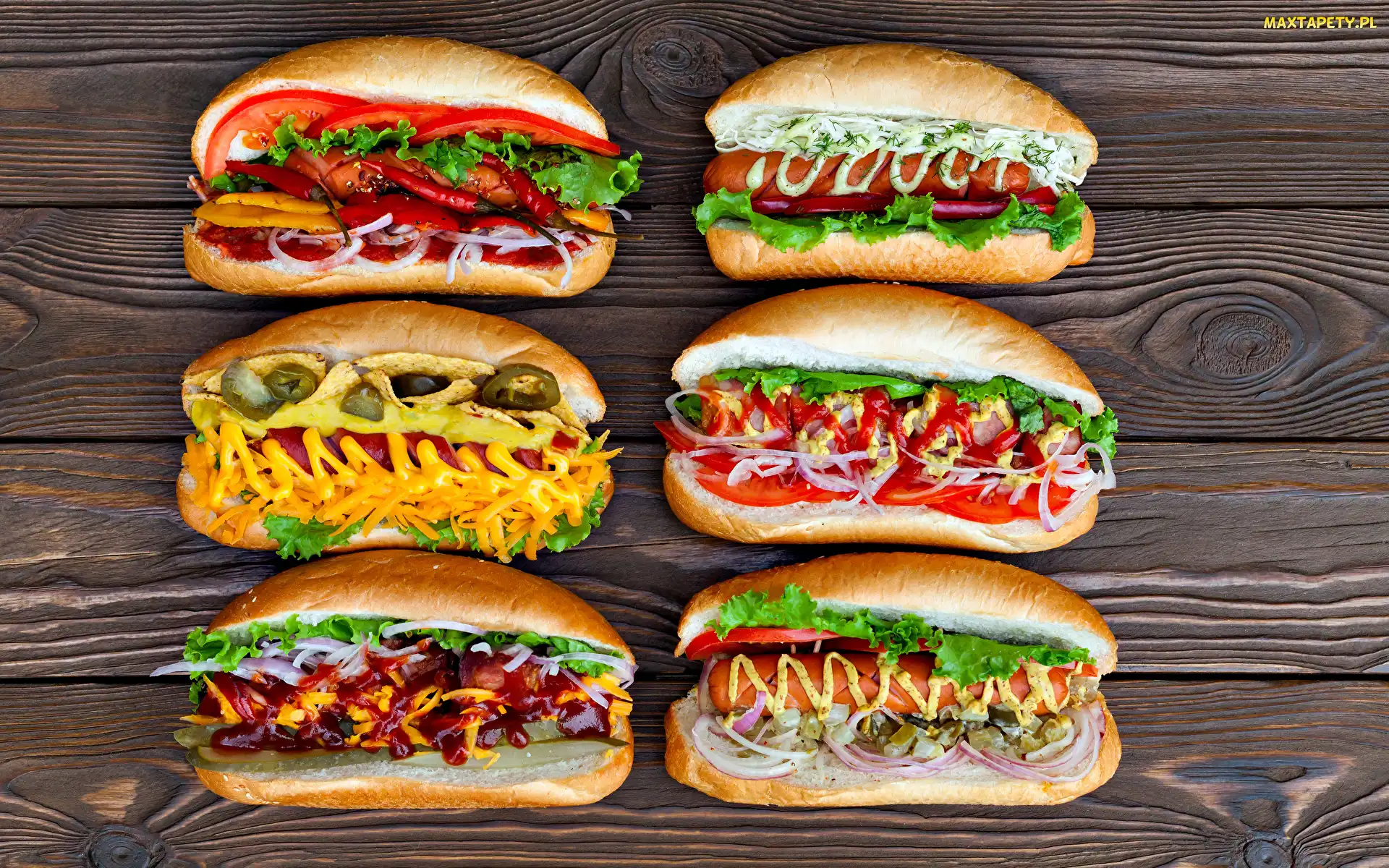 Hot dogi, Deski, Bułki