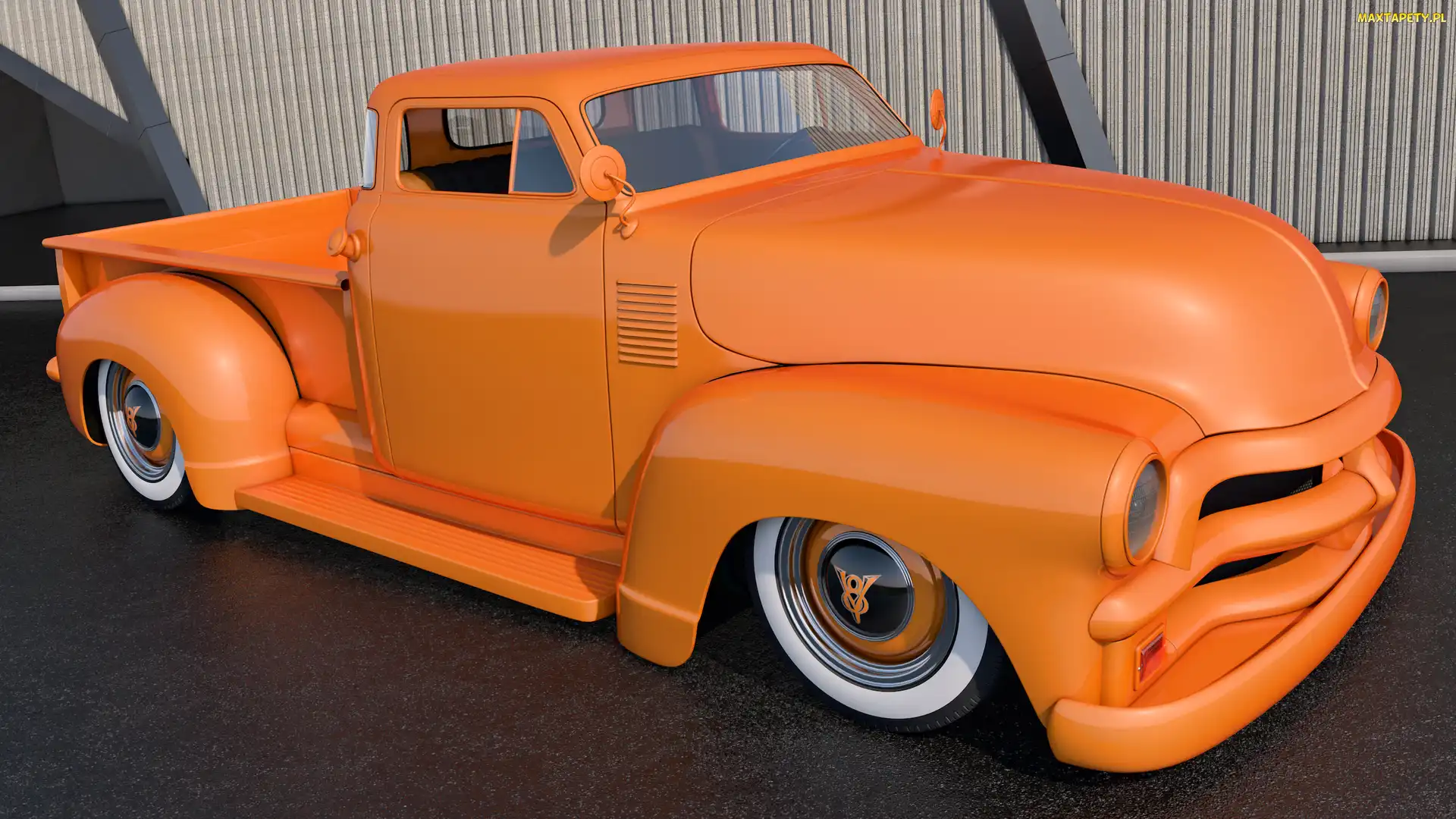 1954, Chevrolet 3100 Pickup, Zabytkowy, Pomarańczowy