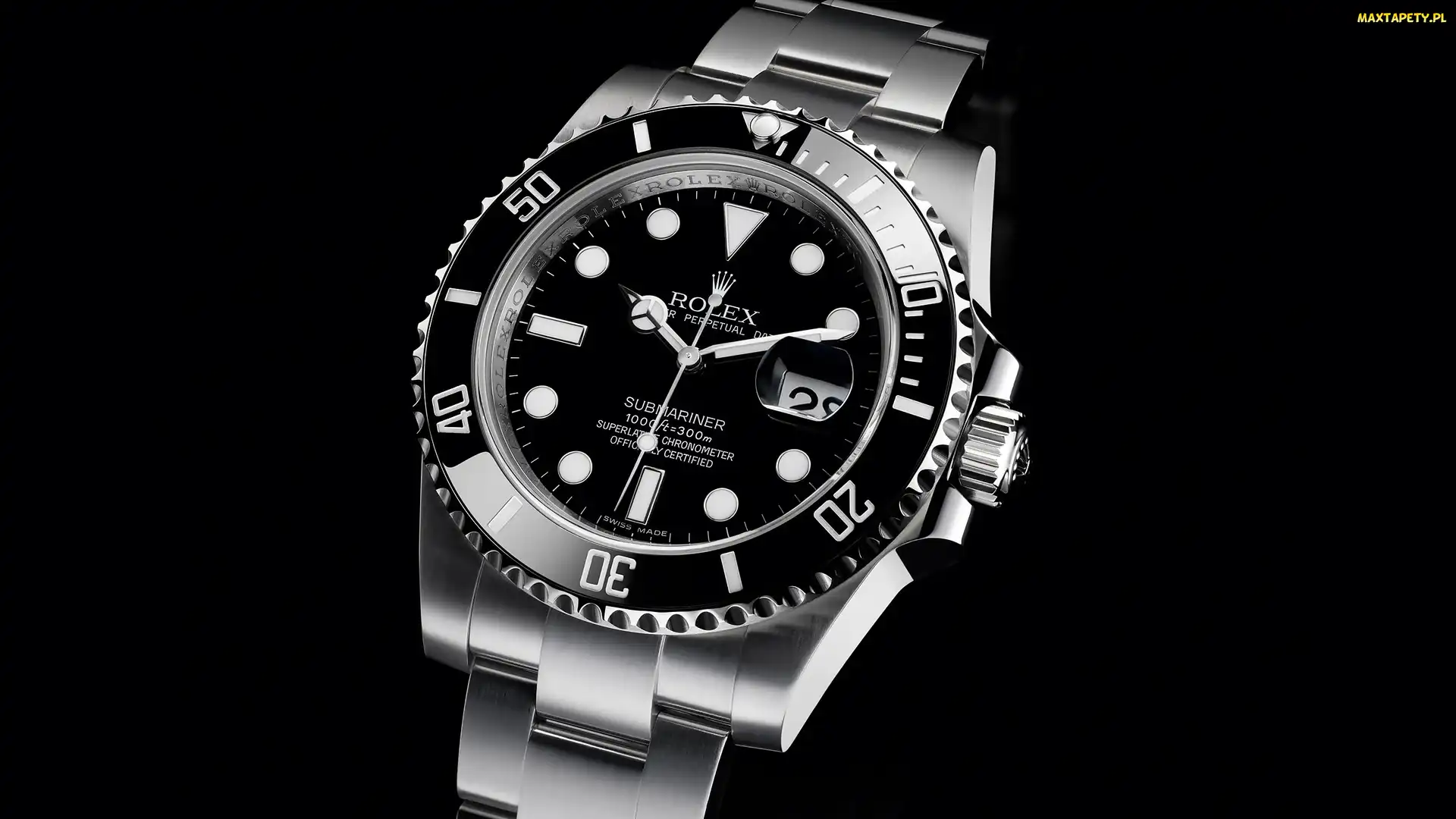 Rolex Submariner, Czarne tło, Zegarek