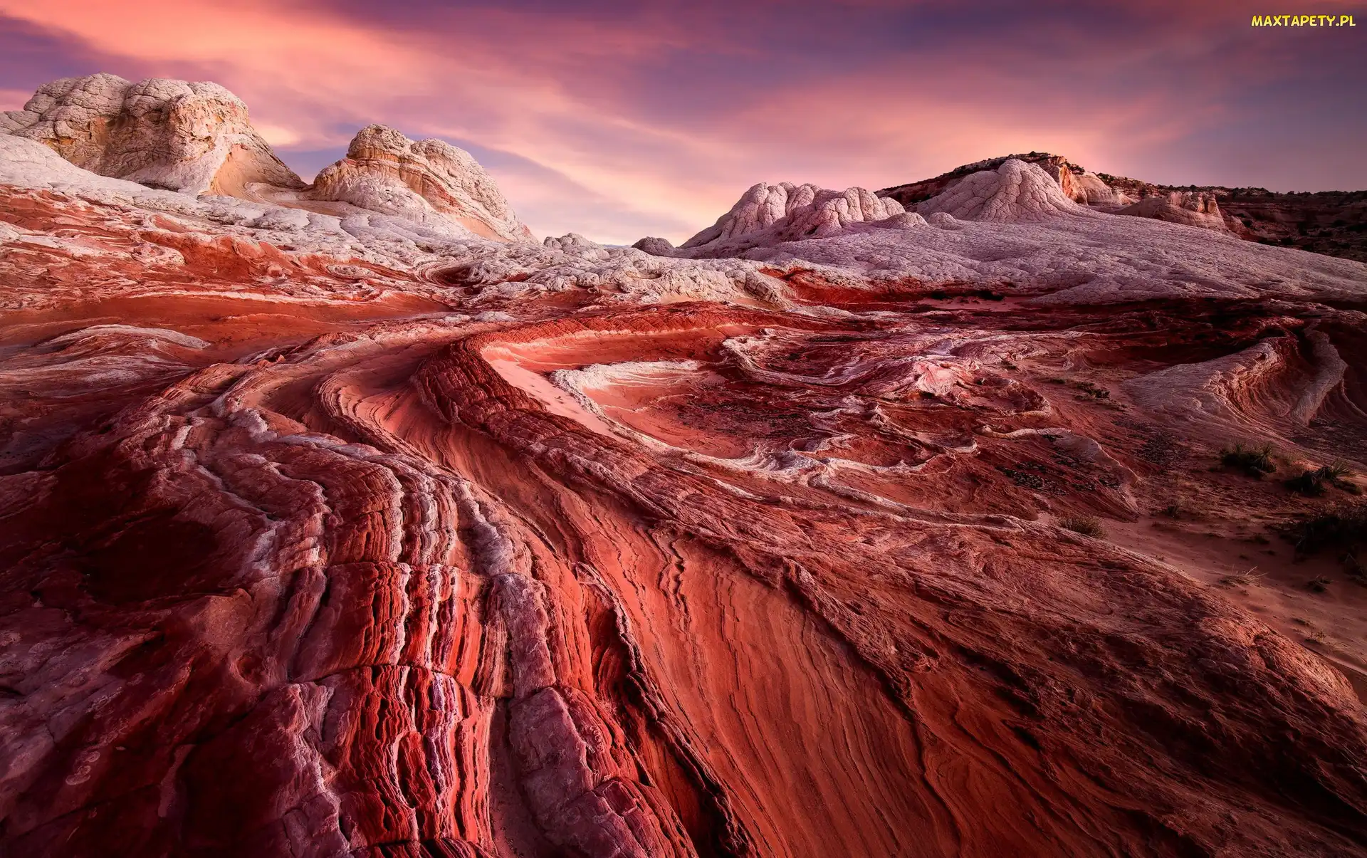 Arizona, Pomnik narodowy, Formacje, Stany Zjednoczone, Vermilion Cliffs National Monument, Skały, White Pocket