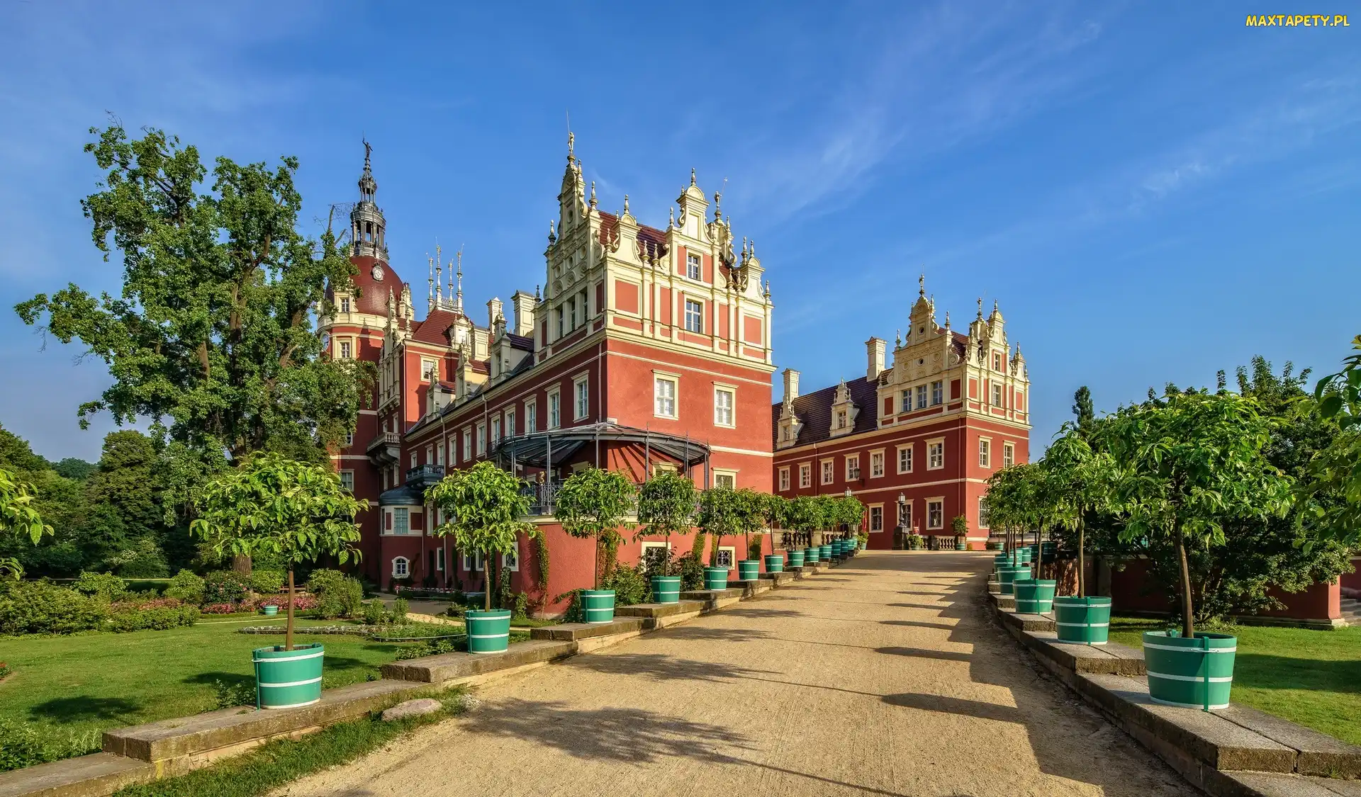 Schloss Muskau, Niemcy, Mużaków, Park Mużakowski, Zamek w Mużakowie