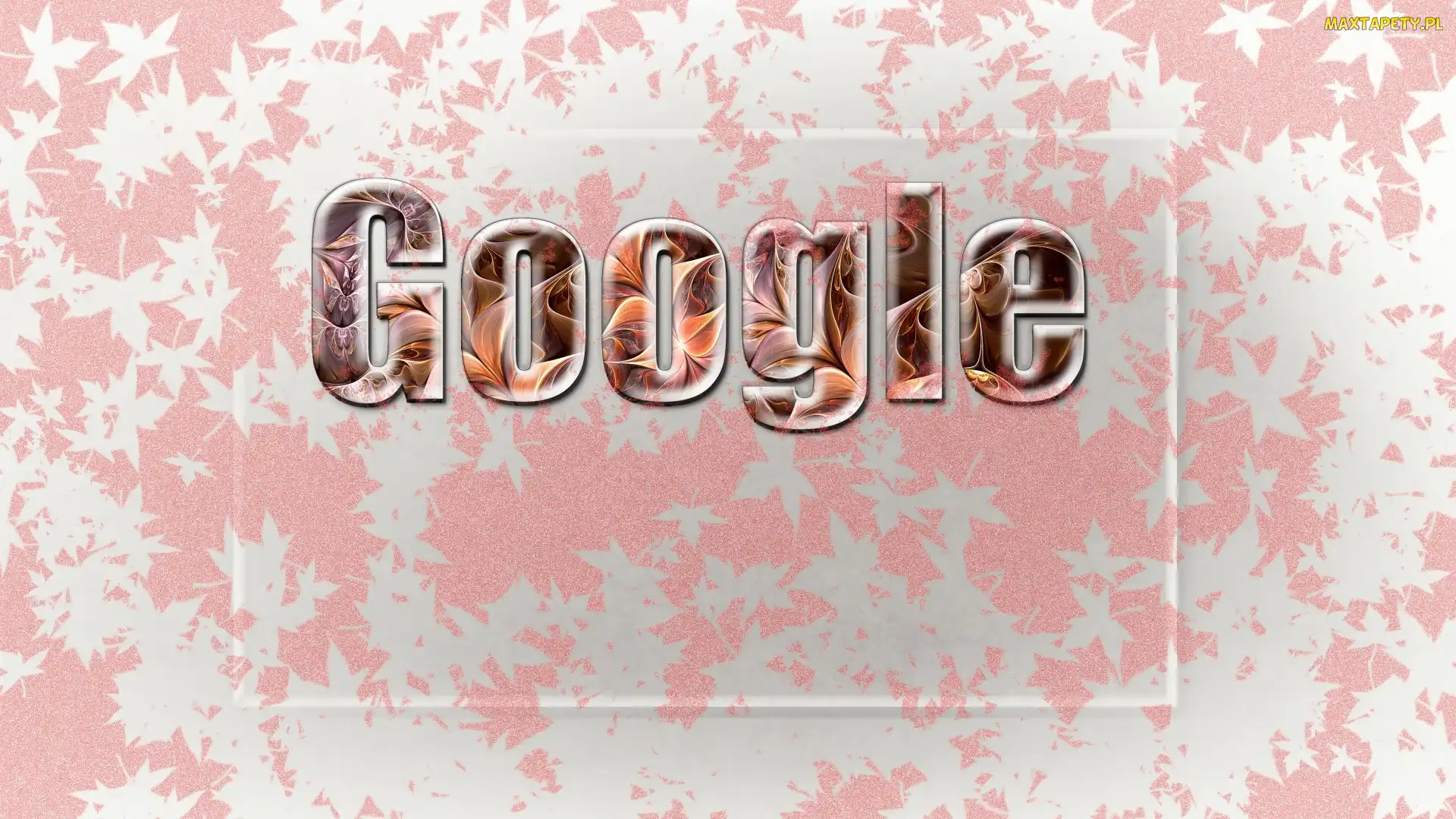 Napis, Różowe tło, Google