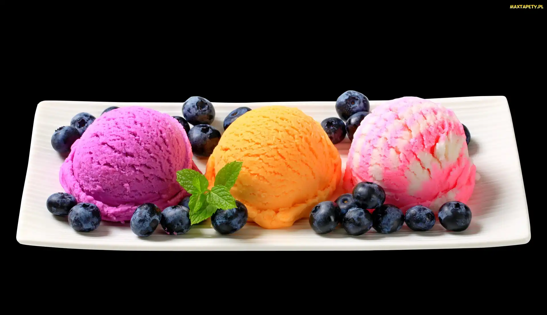 Lody, Borówki, Gałki, Trzy, Kolorowe