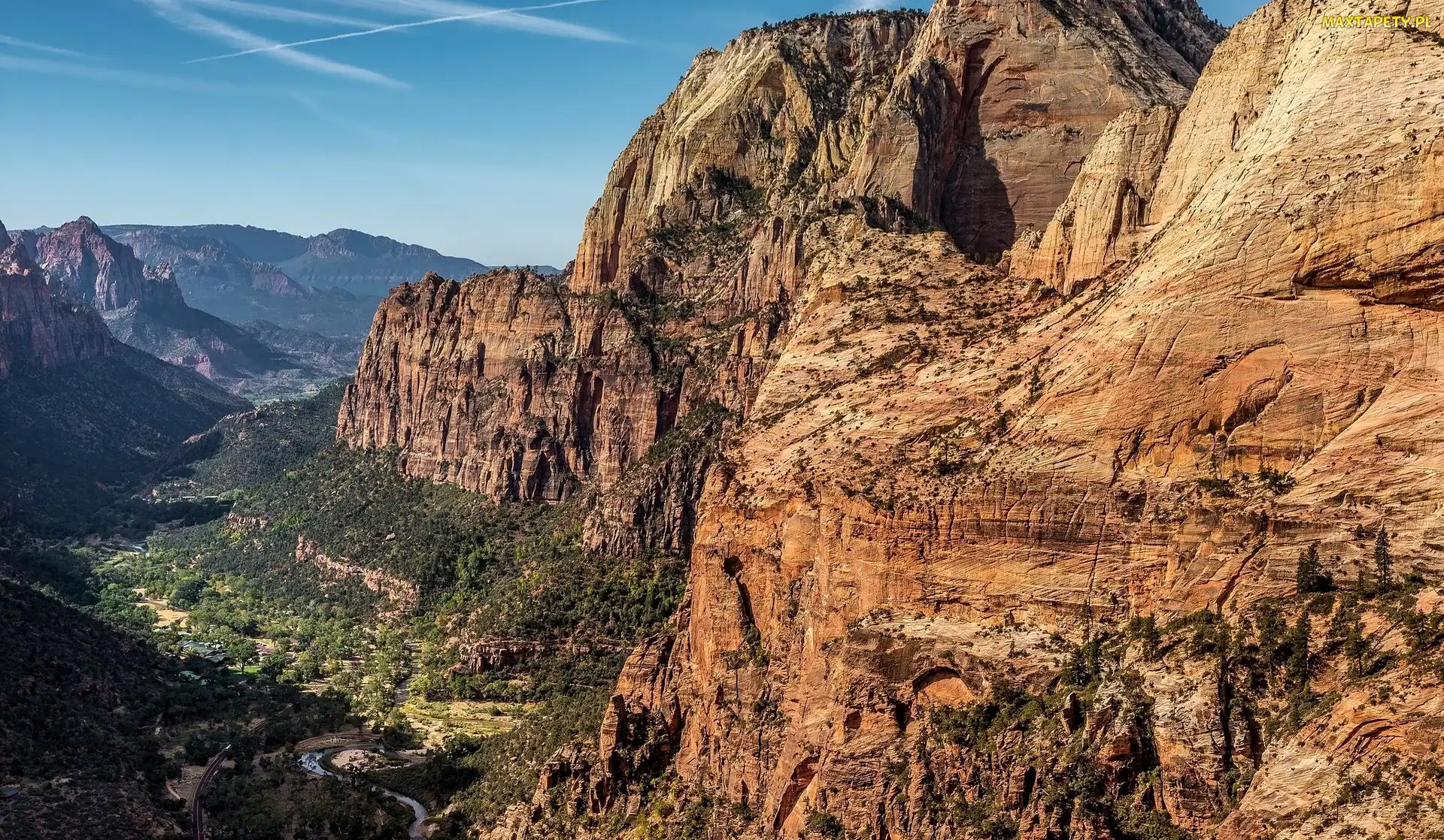 Stan Utah, Skały, Kanion rzeki Virgin, Stany Zjednoczone, Rzeka Virgin, Park Narodowy Zion, Zion Canyon