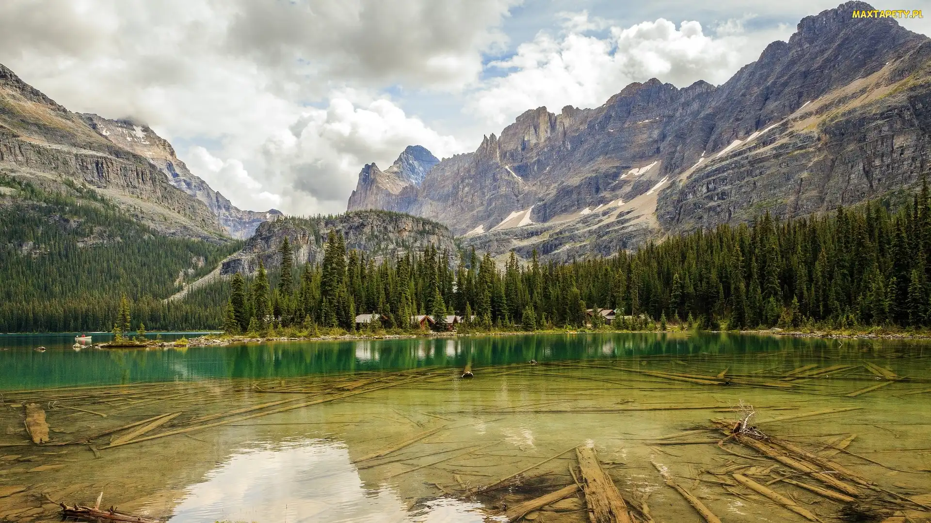 Kanada, Prowincja Kolumbia Brytyjska, Góra Odaray Mountain, Góry Canadian Rockies, Jezioro OHara, Park Narodowy Yoho