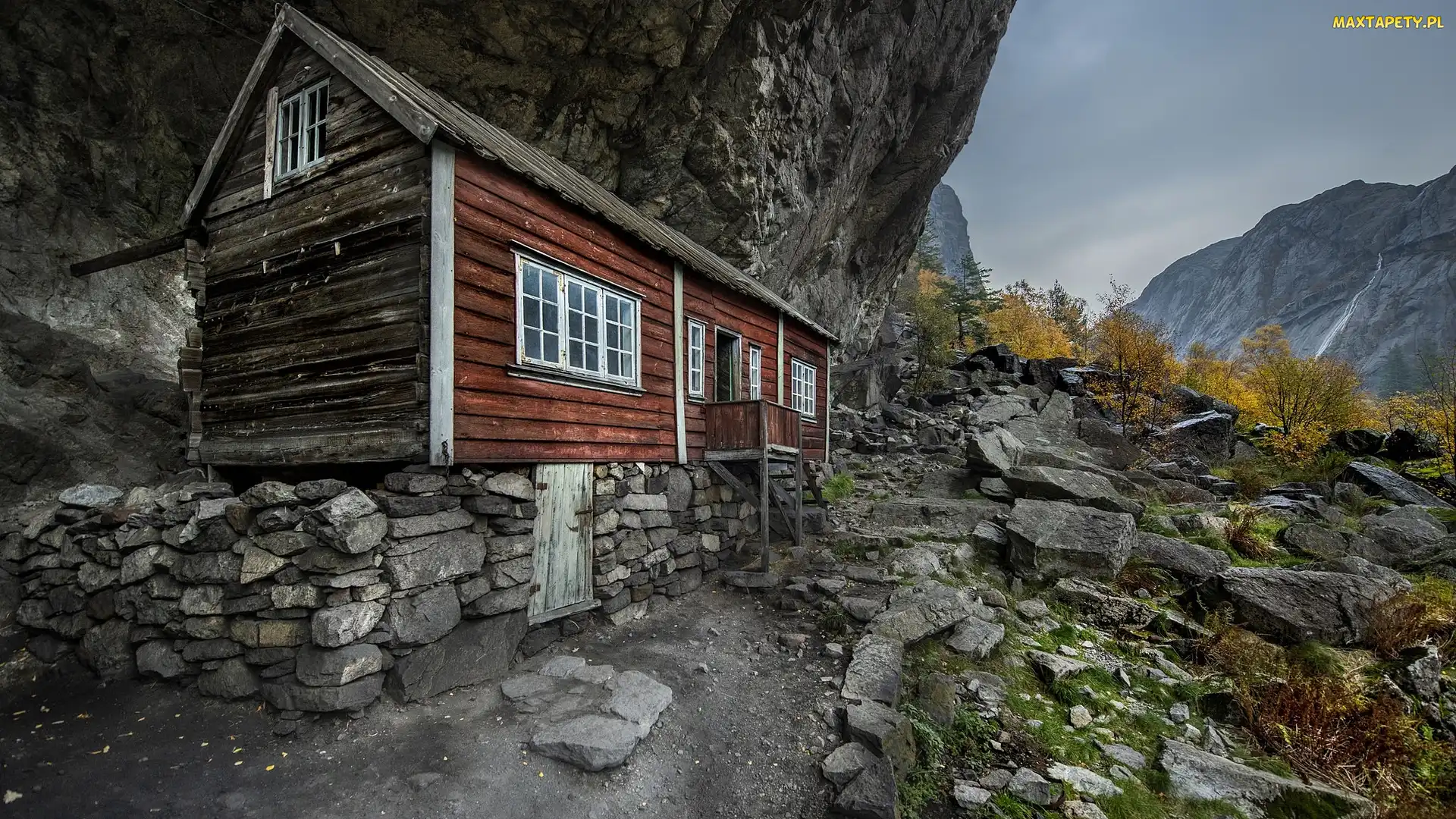 Kamienie, Atrakcja turystyczna Helleren, Dom, Góry, Okręg Rogaland, Skały, Norwegia, Miejscowość Jossinghamn