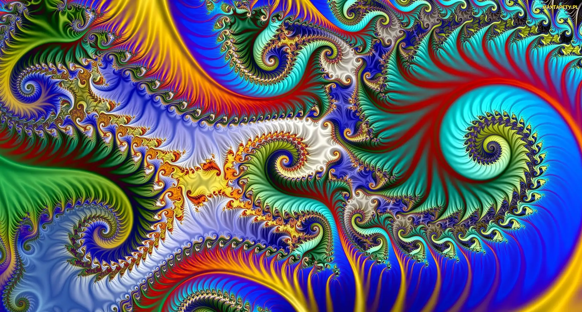 Fraktal, Spirale, Kolorowe