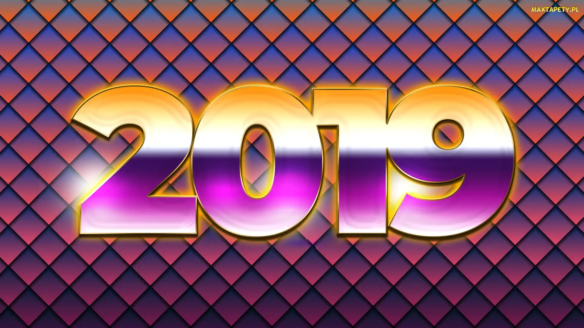 Nowy Rok, Cyfry, Świecące, 2019