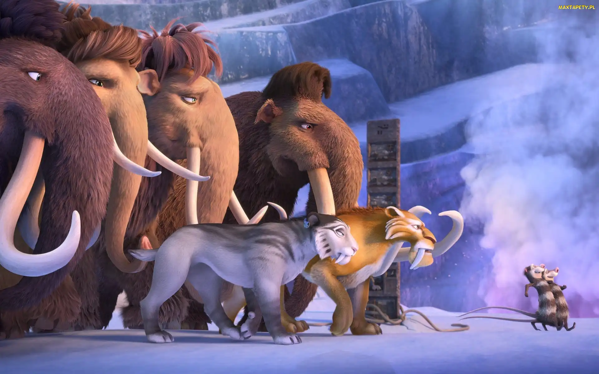 Tygrys Diego, Oposy, Epoka lodowcowa, Film, Ice Age, Mamuty