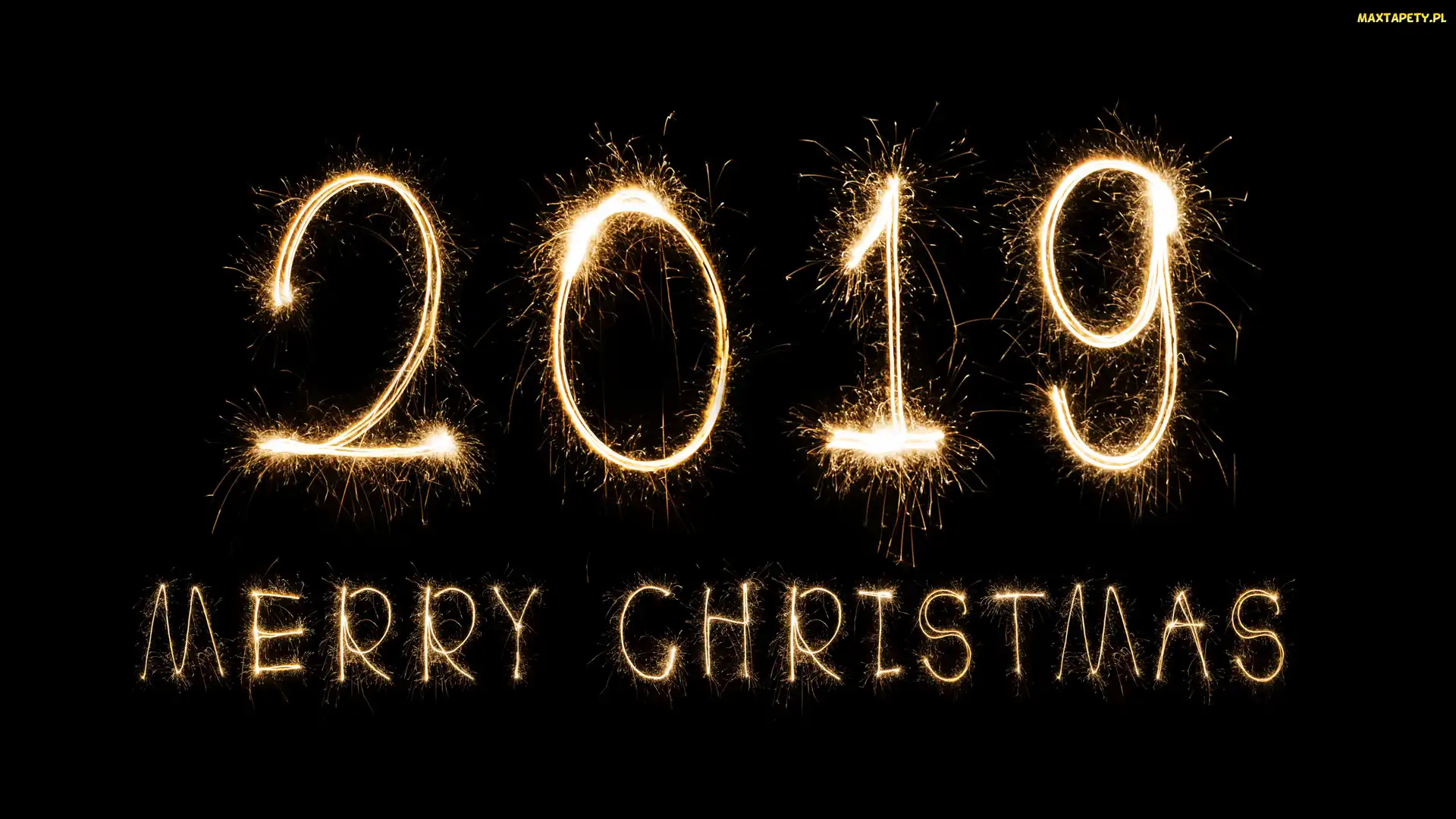 Merry Christmas, Napis, Nowy Rok, 2019