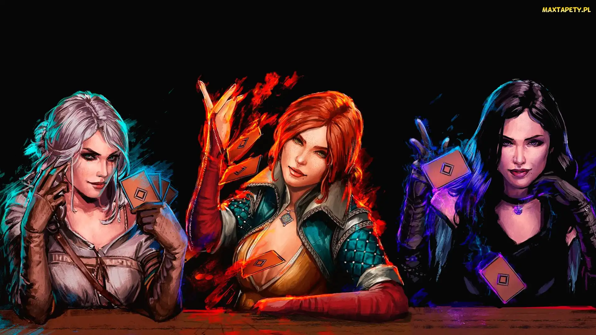 Gwint Wiedźmińska gra karciana, Ciri, Gra, Postacie, Yennefer z Vengerbergu, Gwent The Witcher Card Game, Karty, Triss Merigold