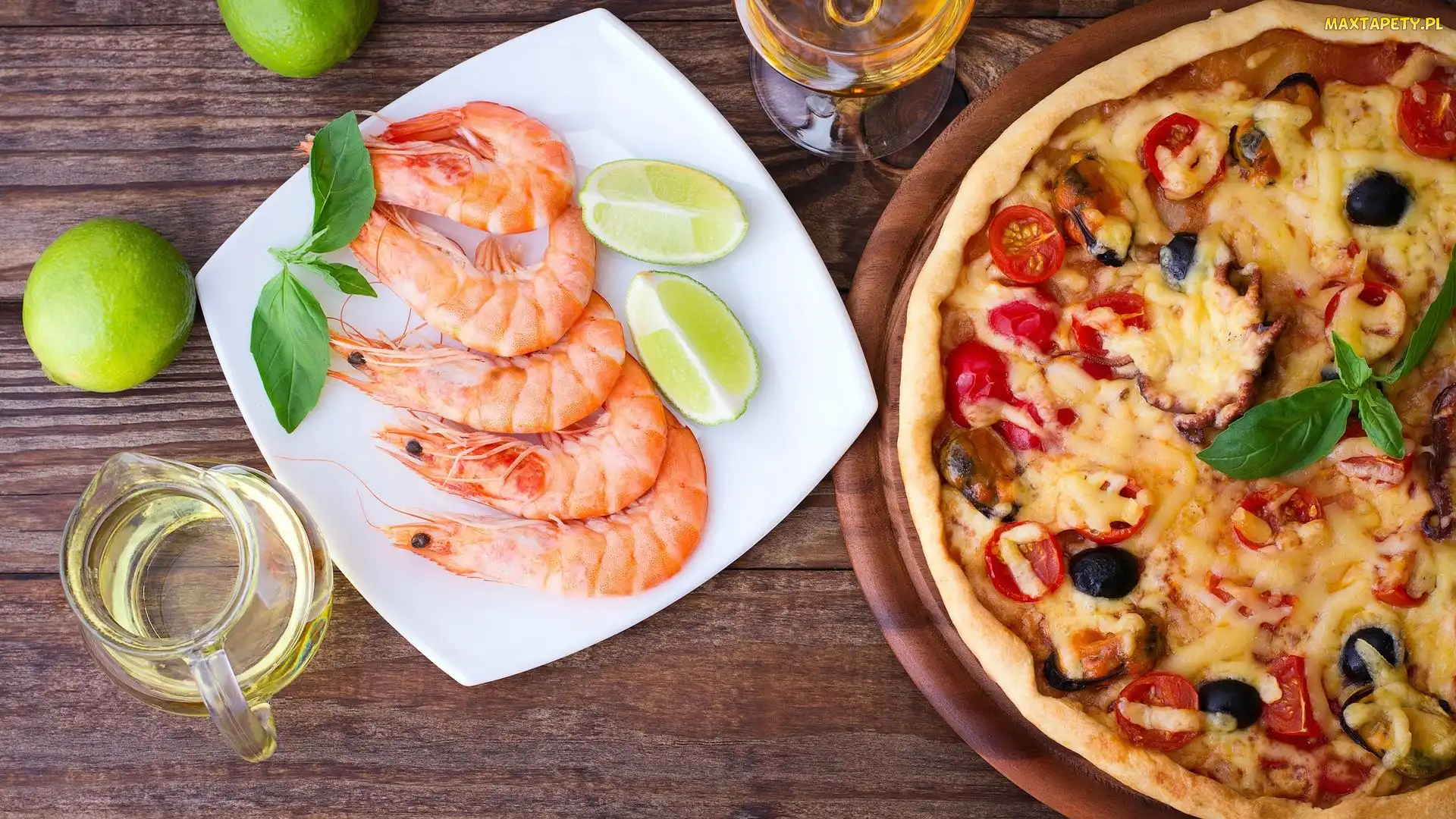 Pizza, Limonki, Krewetki