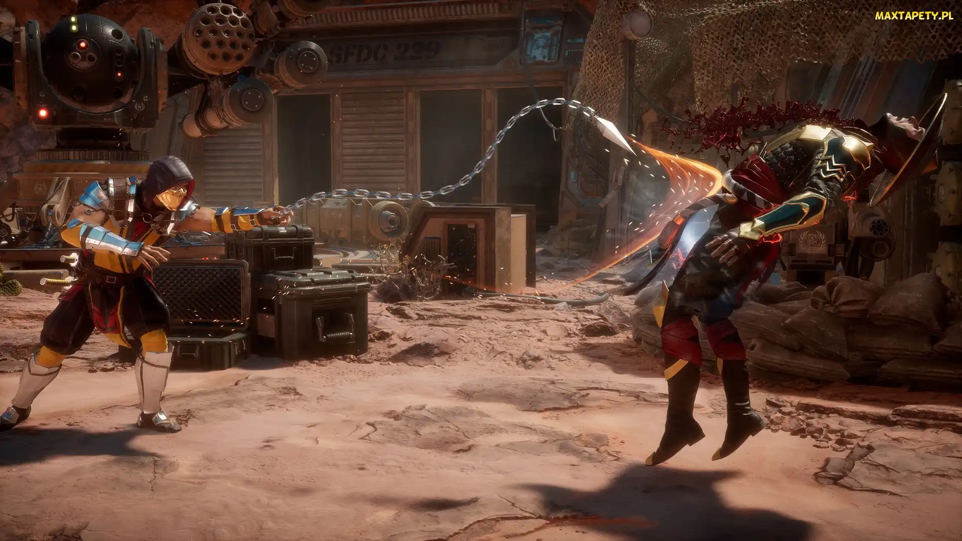 Walka, Scorpion, Mortal Kombat 11, Raiden