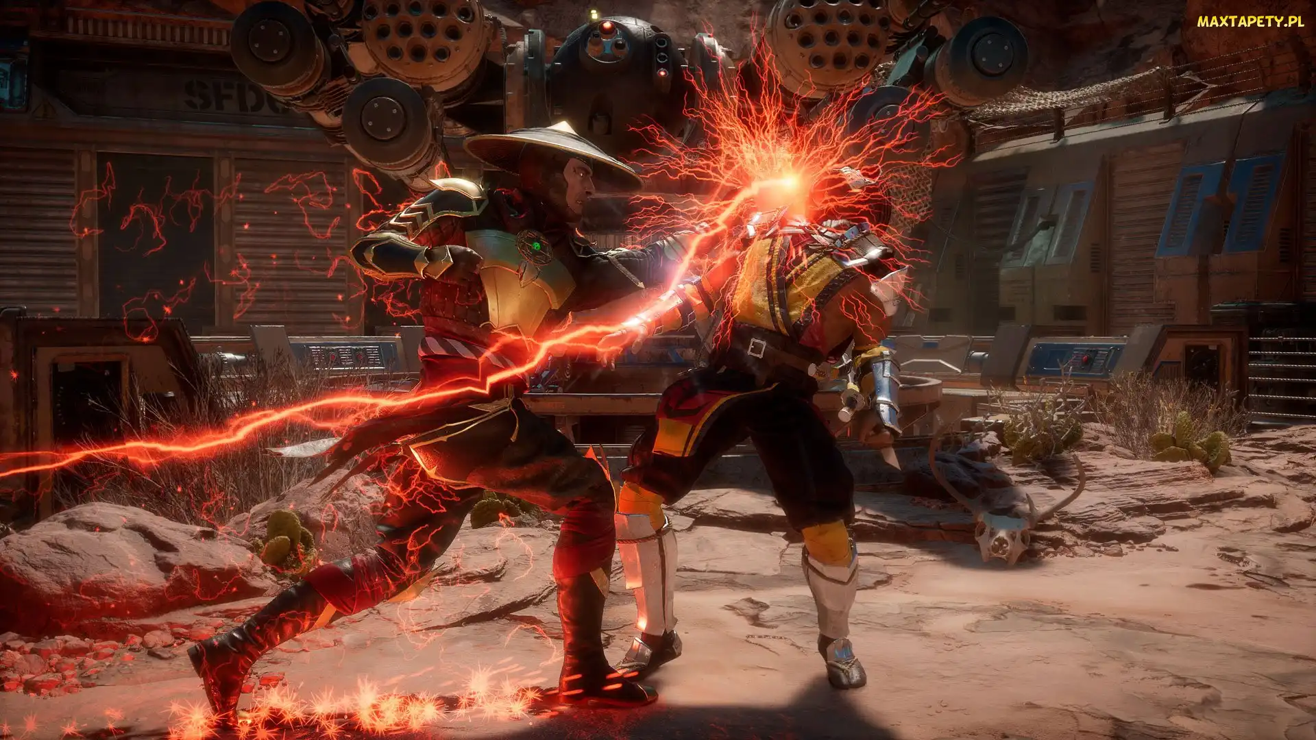 Walka, Scorpion, Mortal Kombat 11, Raiden